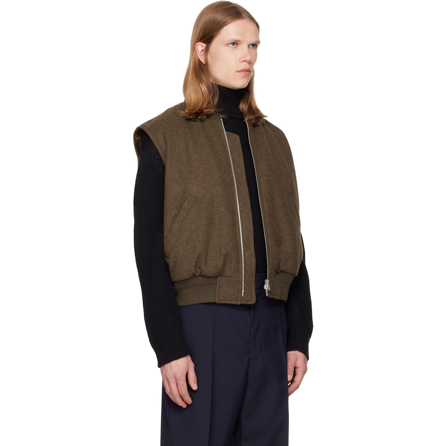  Jil Sander Brown Sport Vest 