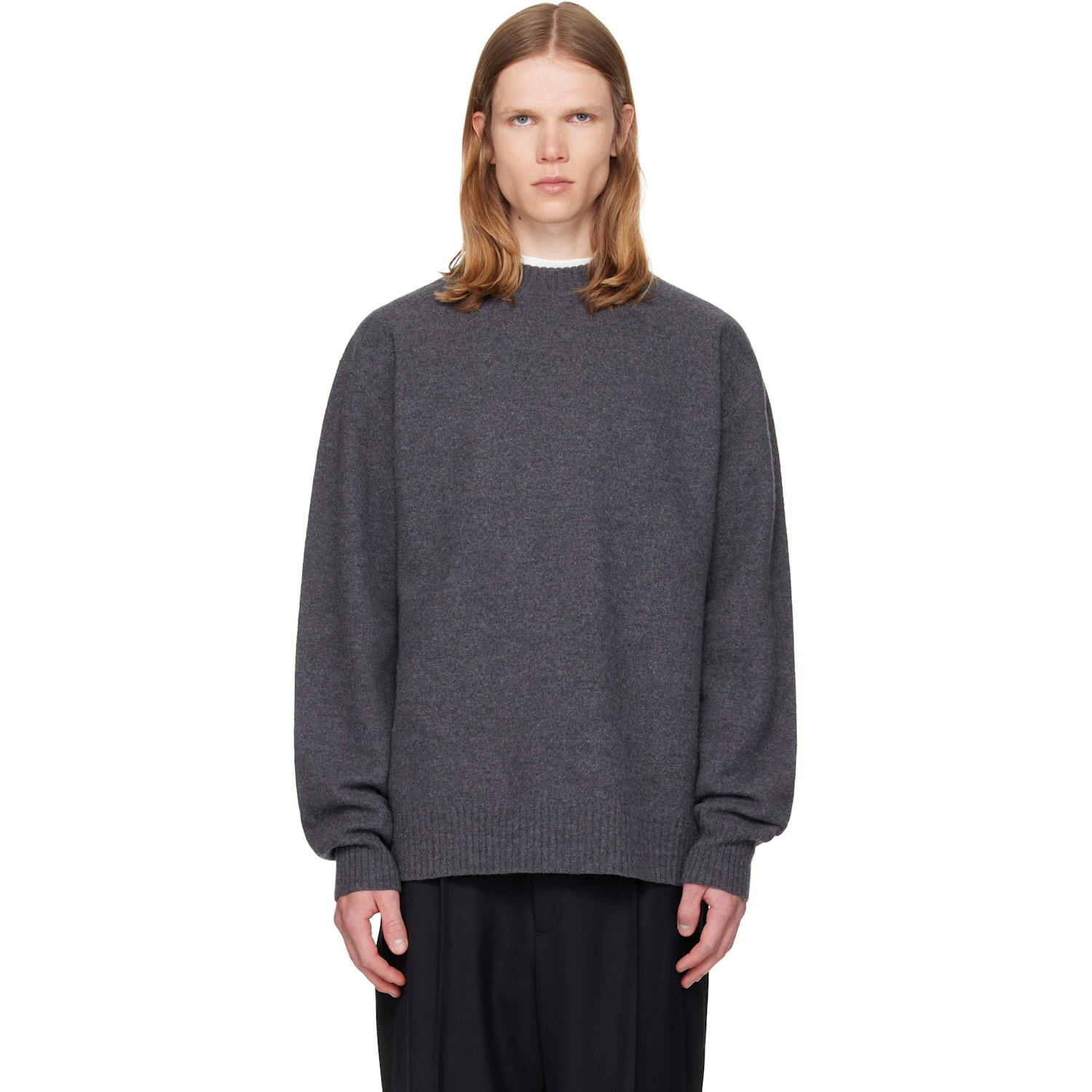 Jil Sander Gray Wool Sweater