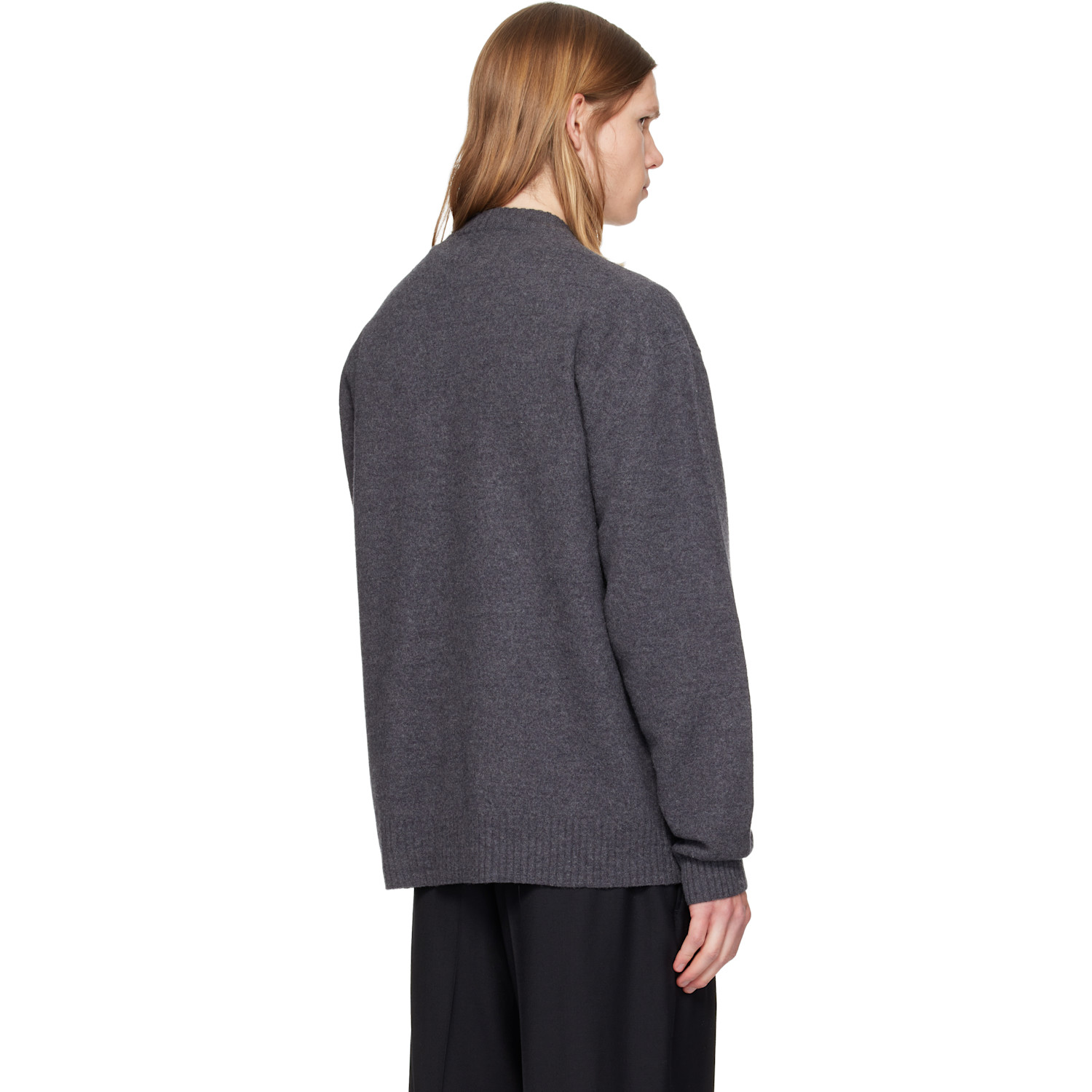  Jil Sander Gray Wool Sweater 