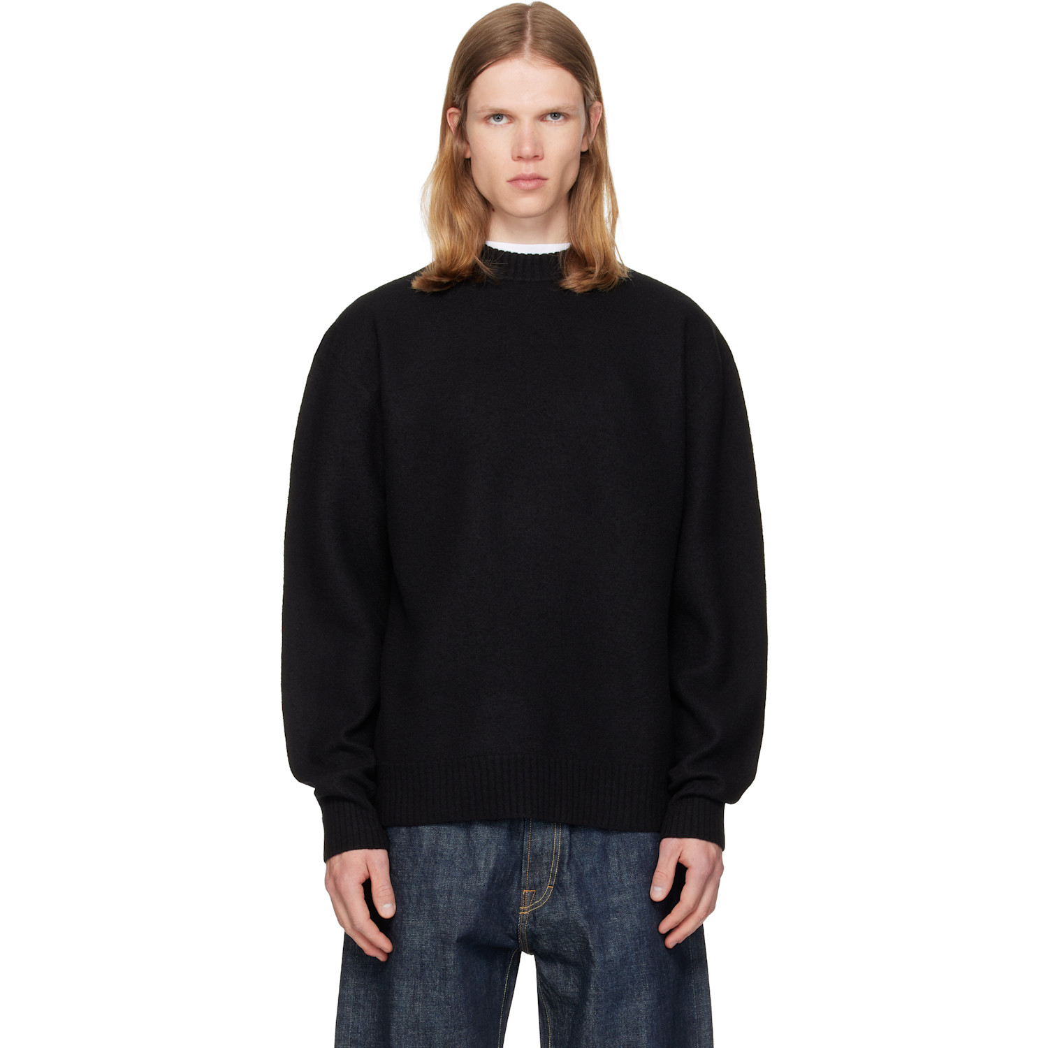 Jil Sander Black Wool Sweater
