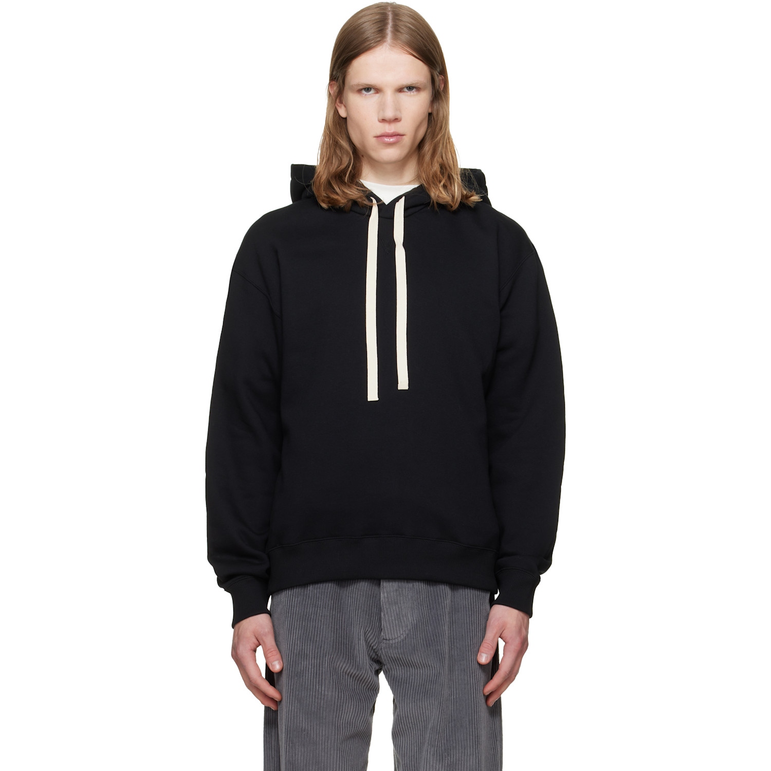 Jil Sander Black Cotton Hoodie