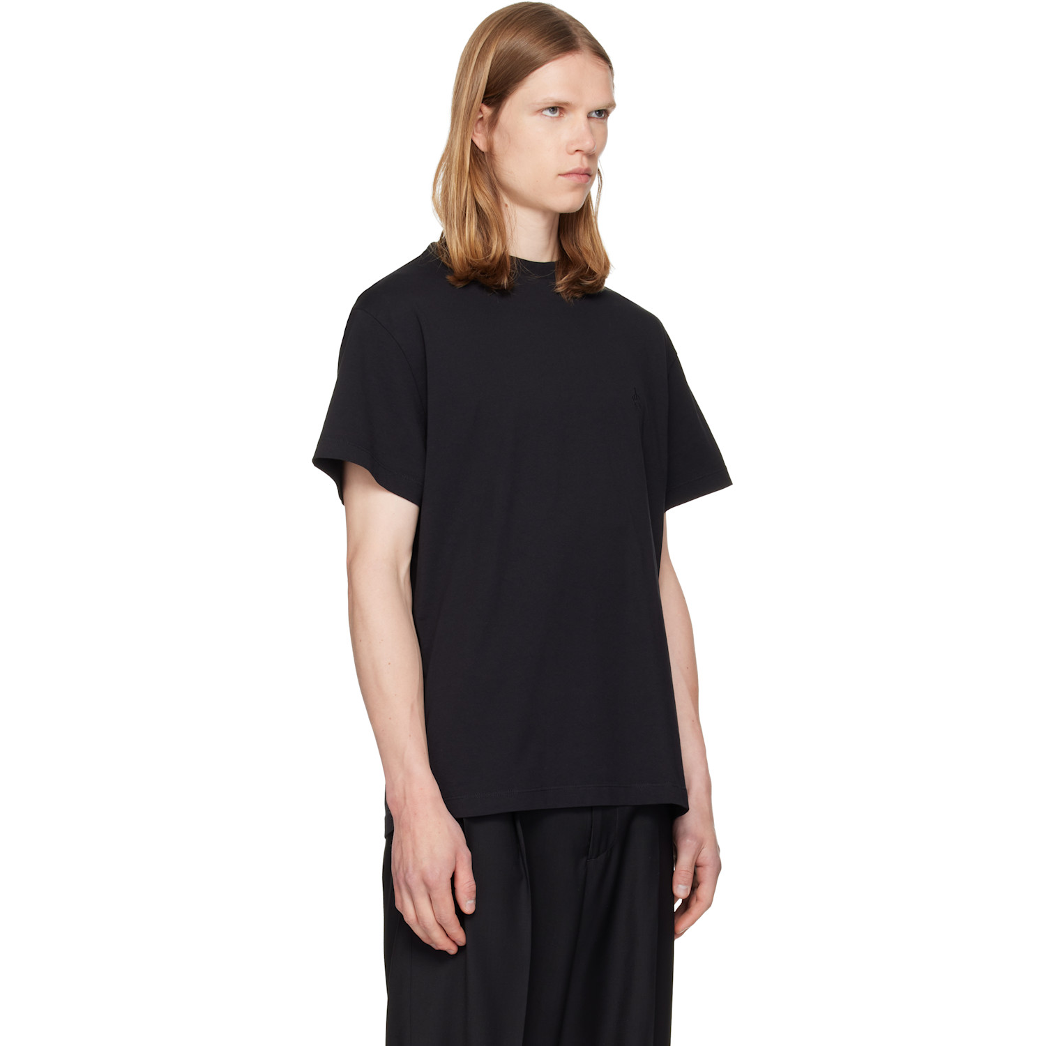  Jil Sander Three-pack Black Crew-neck T-shirts 