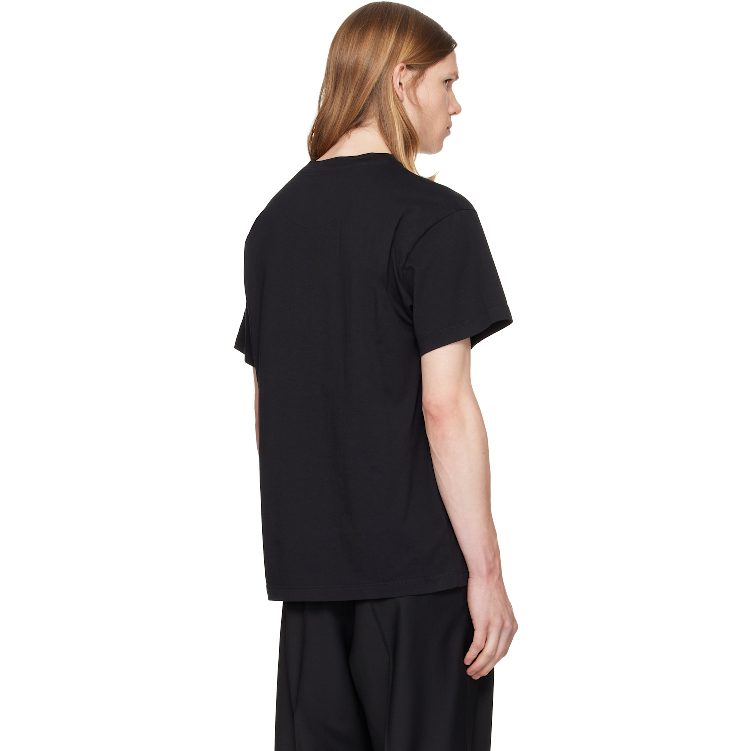  Jil Sander Three-pack Black Crew-neck T-shirts 