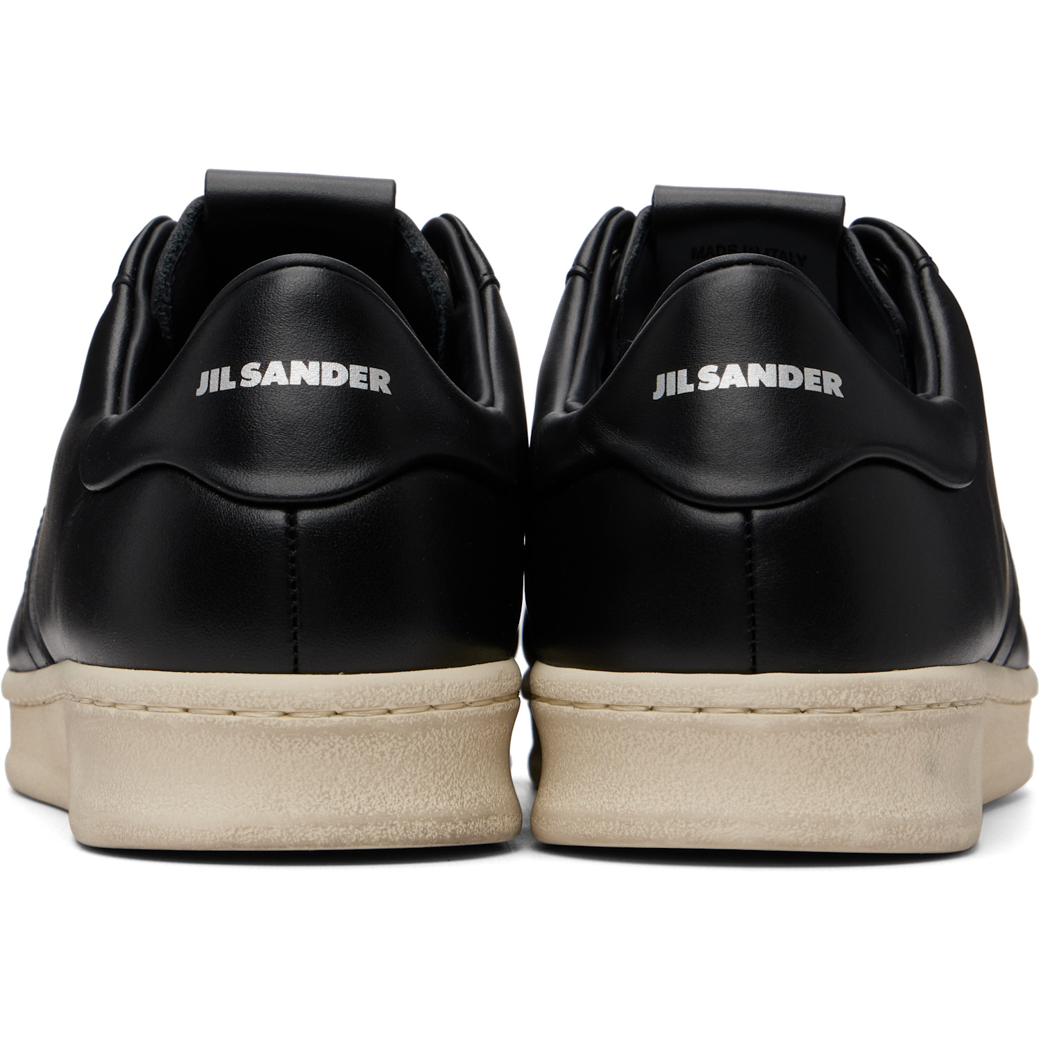  Jil Sander Black Leather Sneakers 