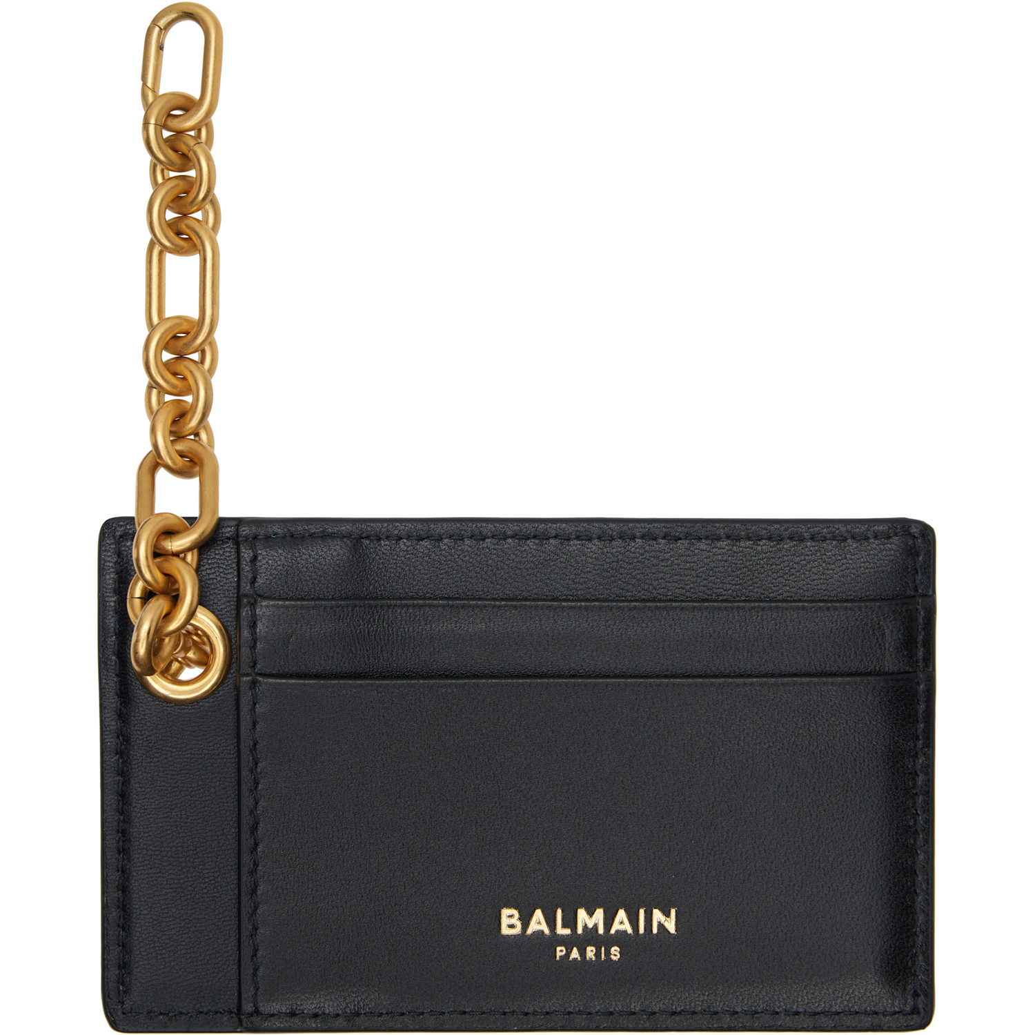  Balmain Black & White Pulse Chain Card Holder 