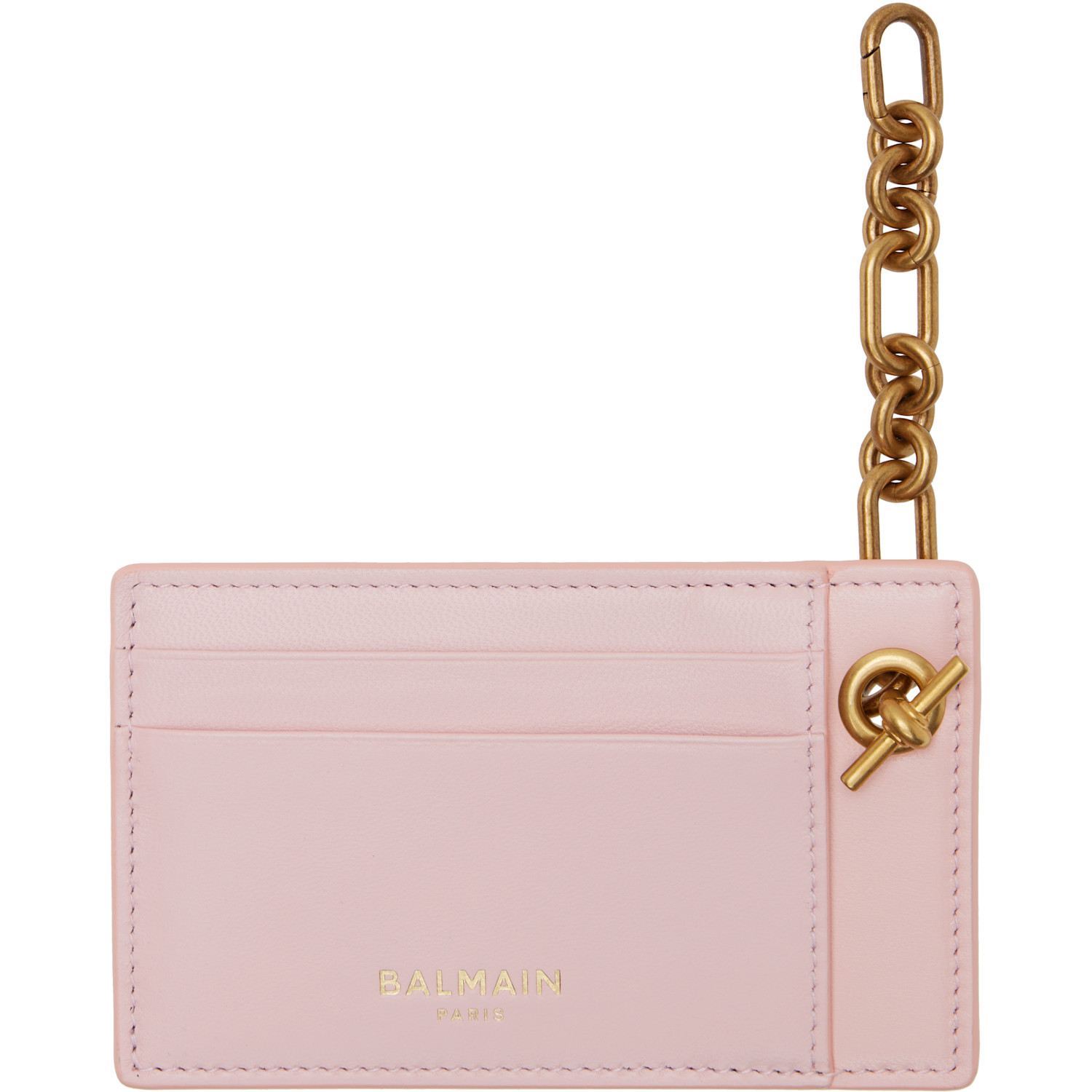 BALMAIN Pink Pulse Chain Card Holder