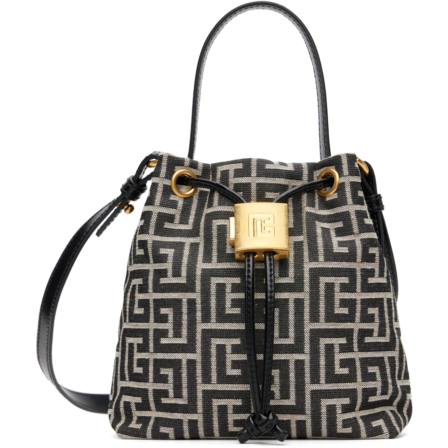 BALMAIN Black Pulse Bucket Bag