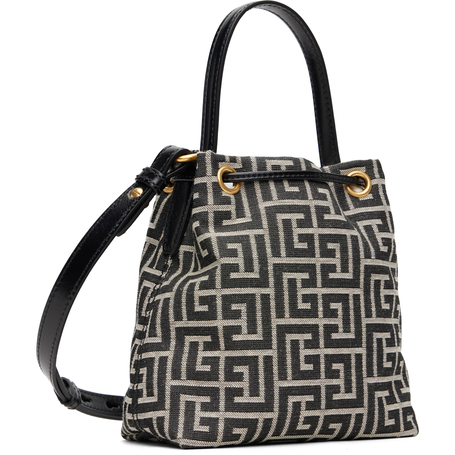 Balmain Black Pulse Bucket Bag 