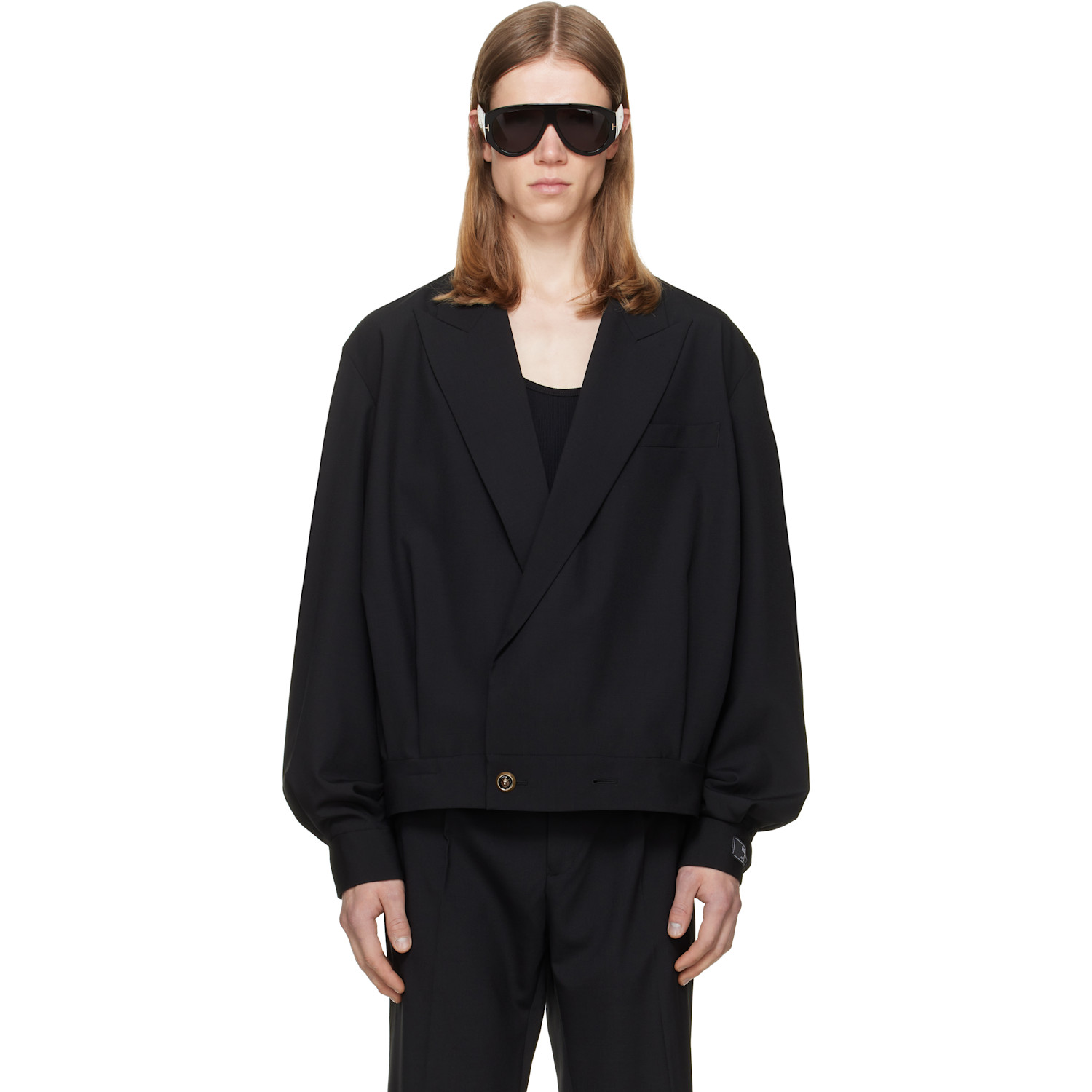 BALMAIN Black Wool 2-Button Jacket