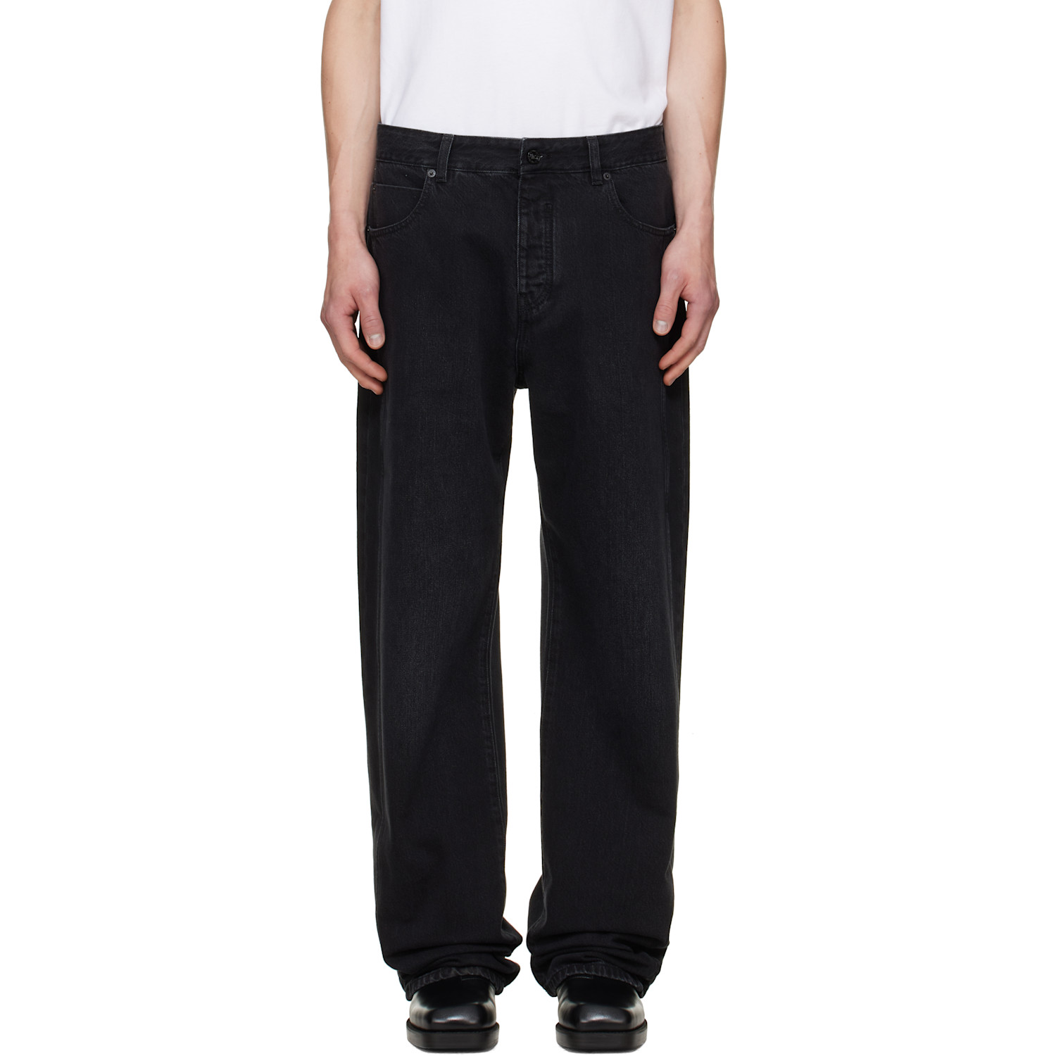 BALMAIN Black Loose-Fit Jeans