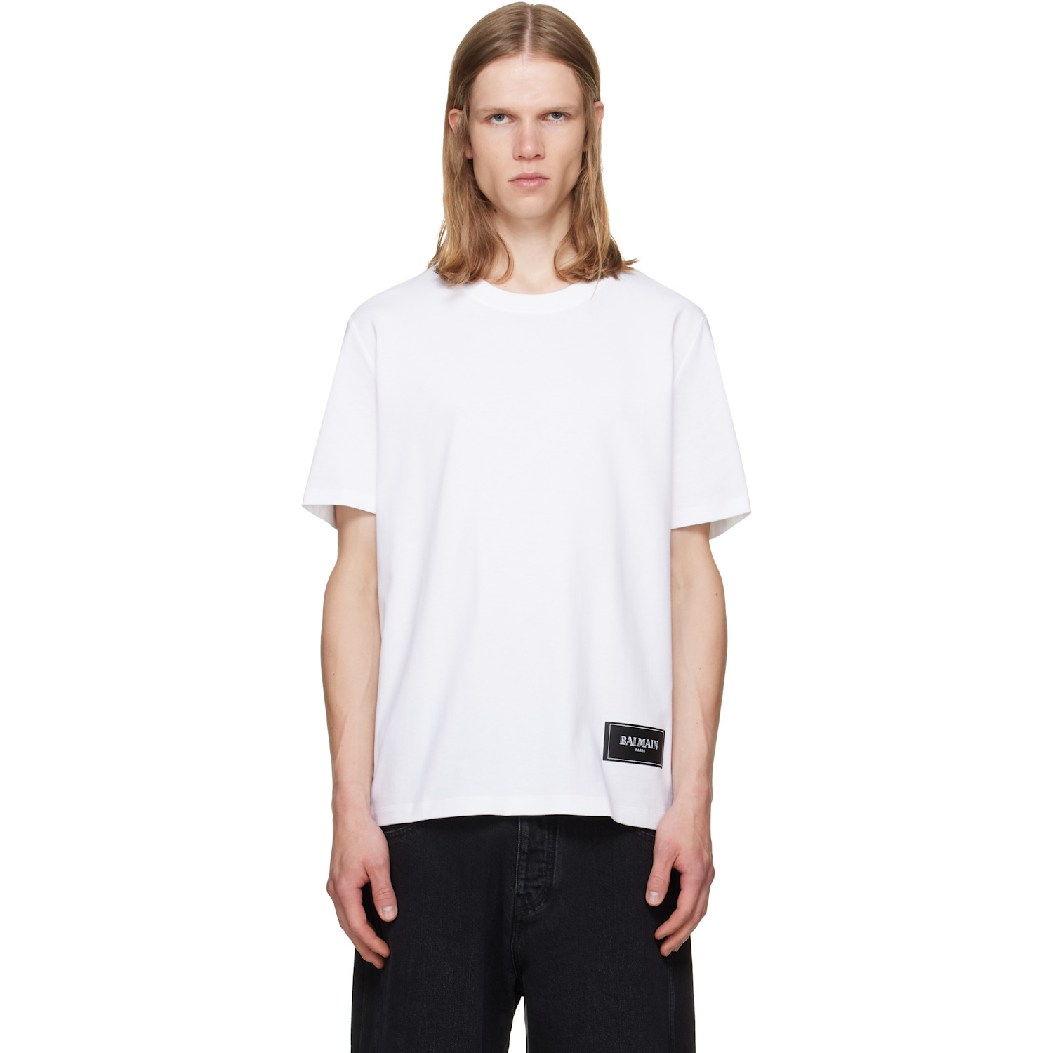 BALMAIN Two-Pack White 'Balmain Vintage' T-shirts