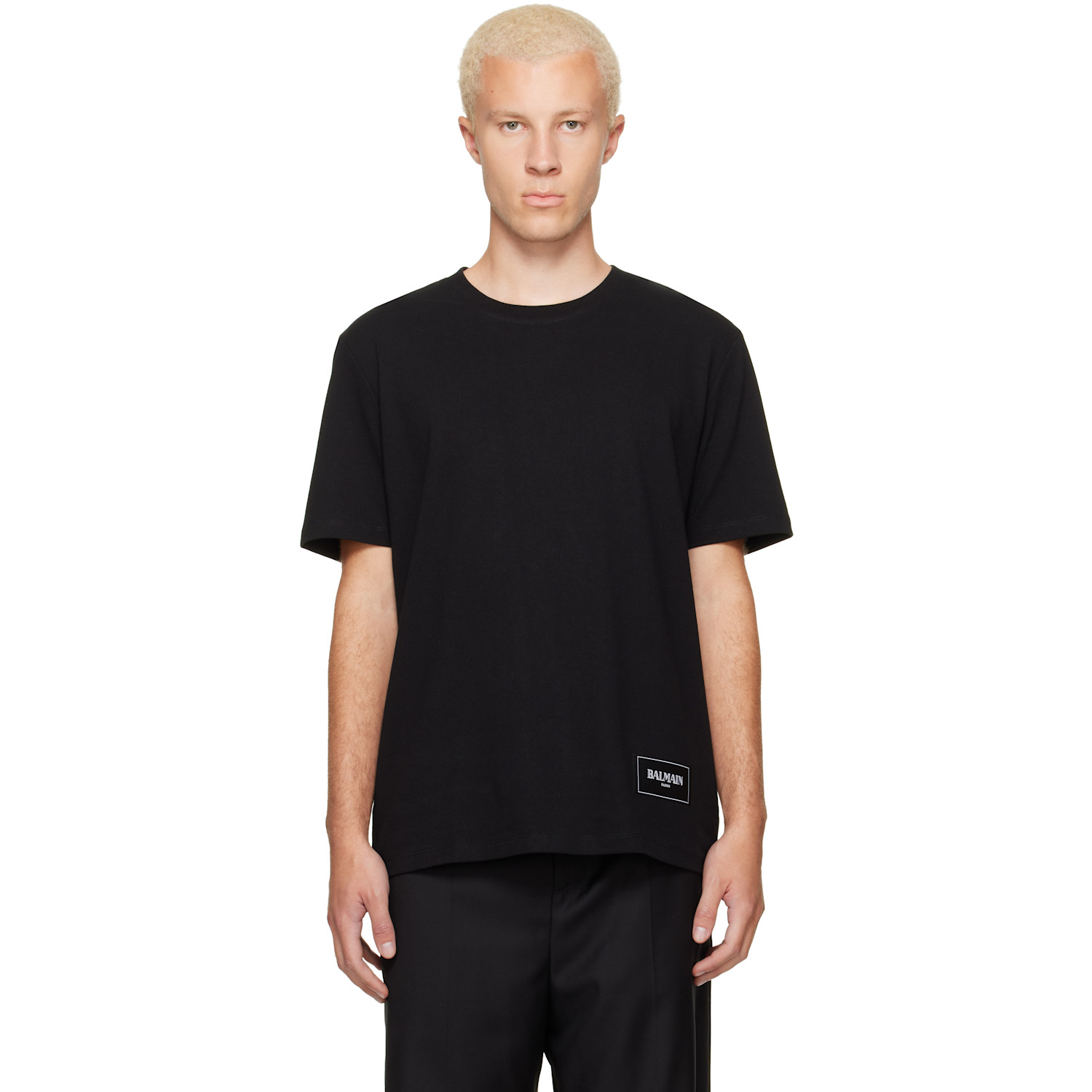 BALMAIN Two-Pack Black 'Balmain Vintage' T-shirts