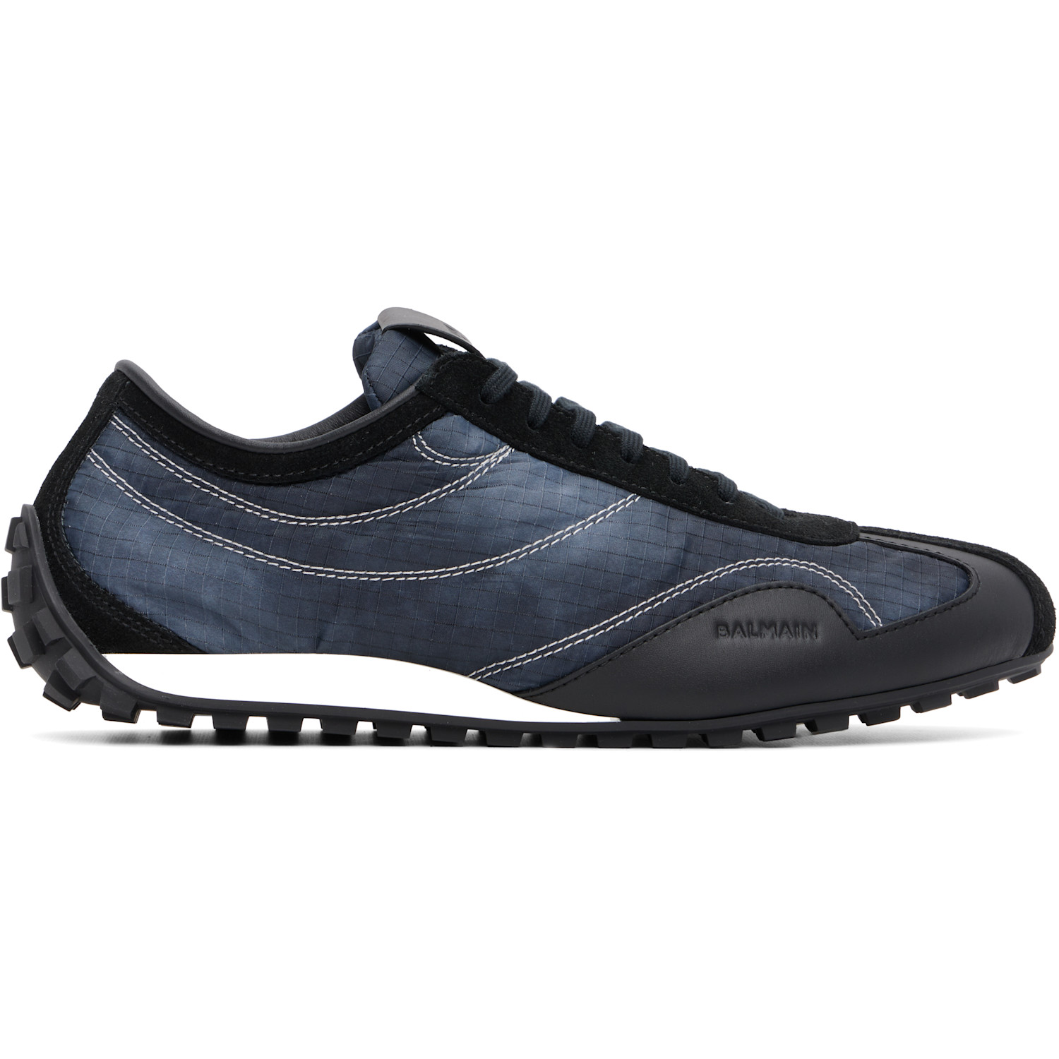 BALMAIN Black & Blue Racing Sneakers