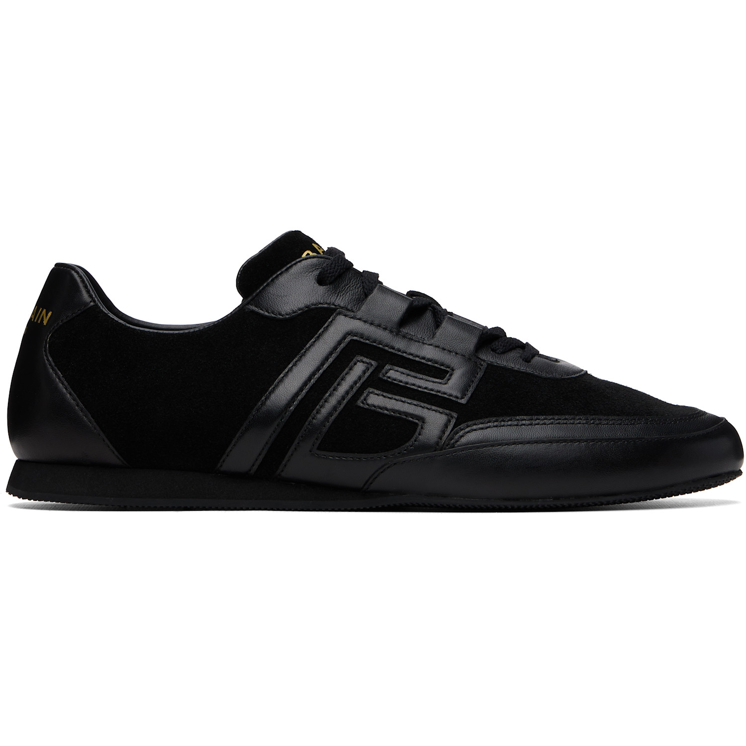 BALMAIN Black Calfskin Sneakers