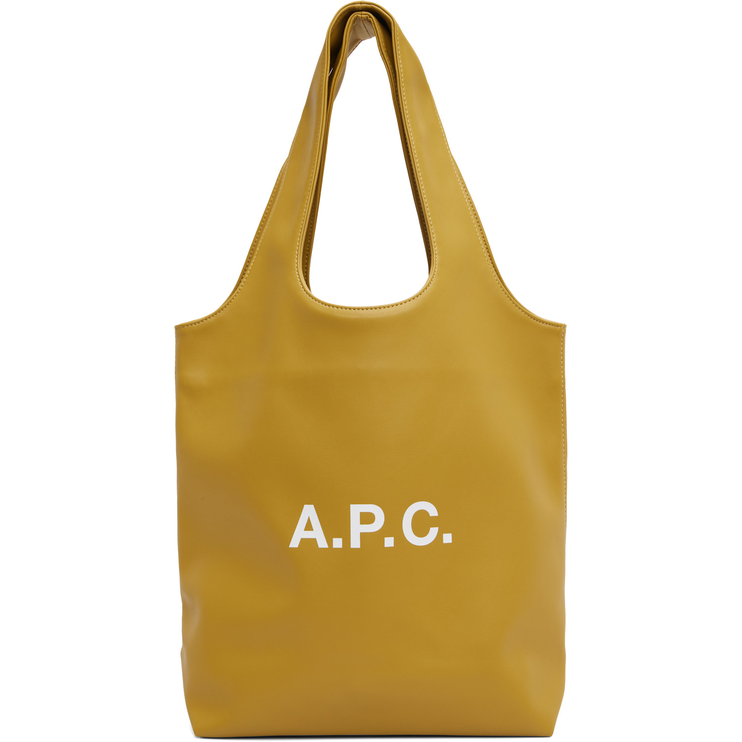 A.p.c. Khaki Ninon Small Tote In Kaq Light Olive