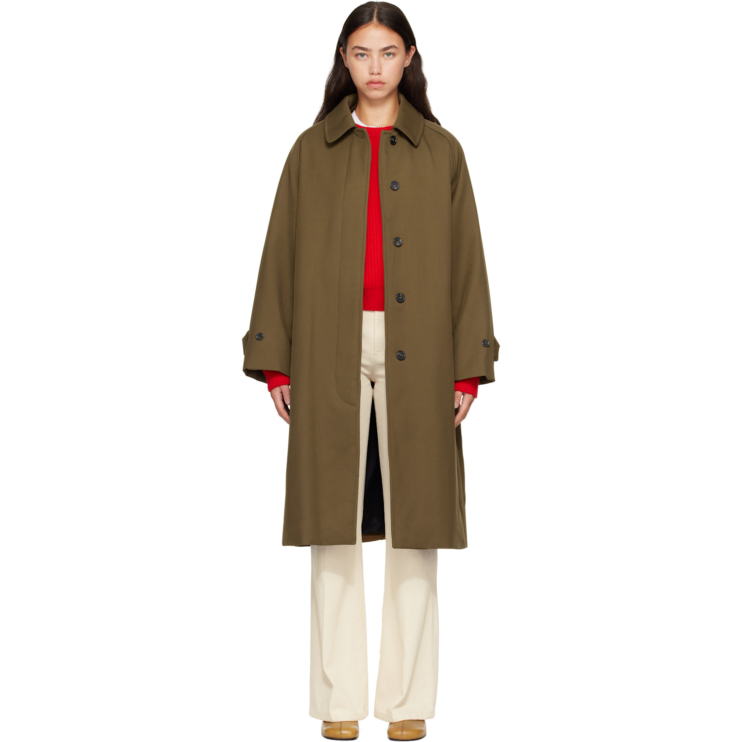 A.P.C. Khaki Water-Repellent Wool Jacket