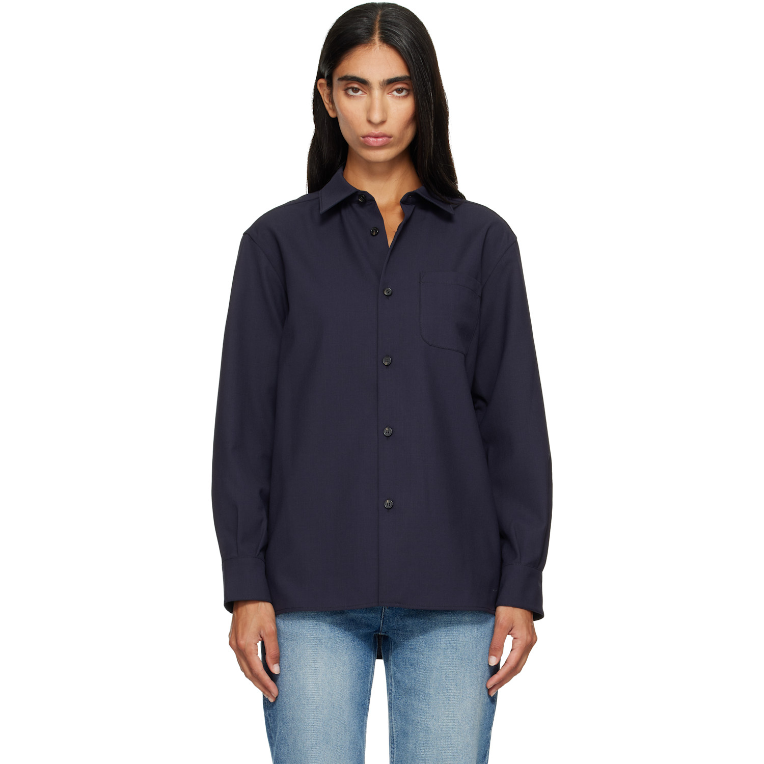 A.P.C. Navy Elegant Overshirt