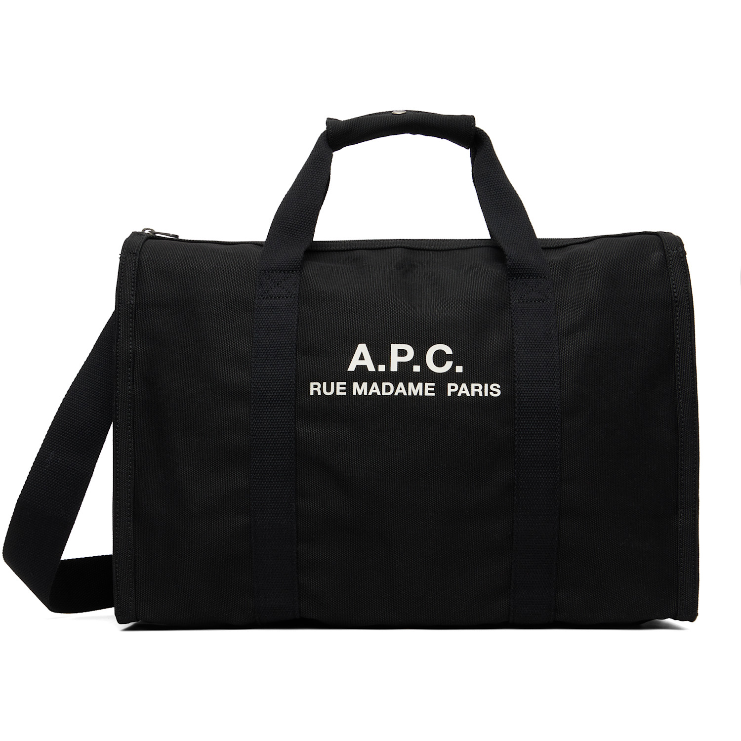 A.P.C. Black 'Récupération' Gym Weekender Bag