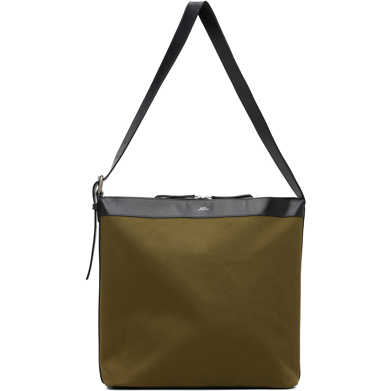 A.P.C. Khaki Vera Maxi Biker Bag