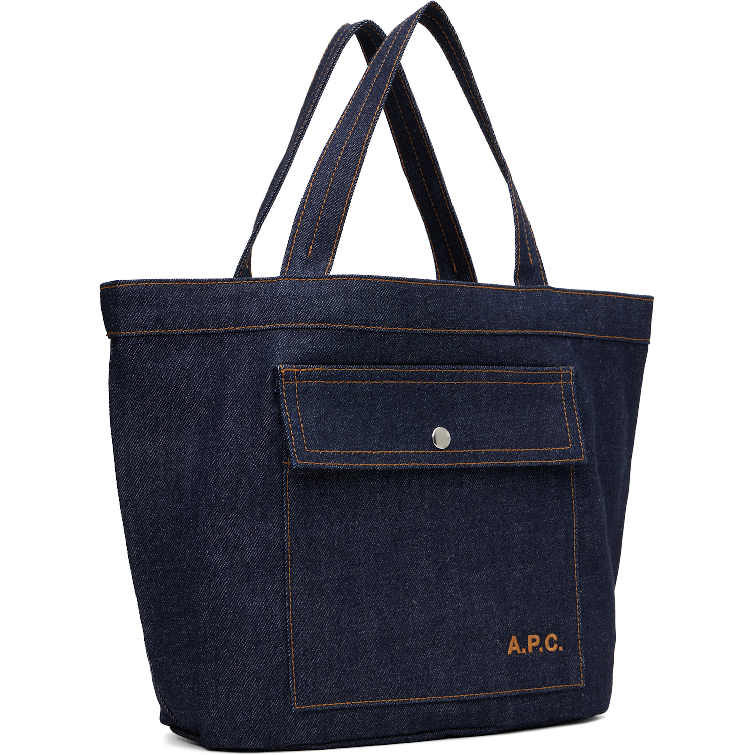  A.p.c. Navy Jade Tote 