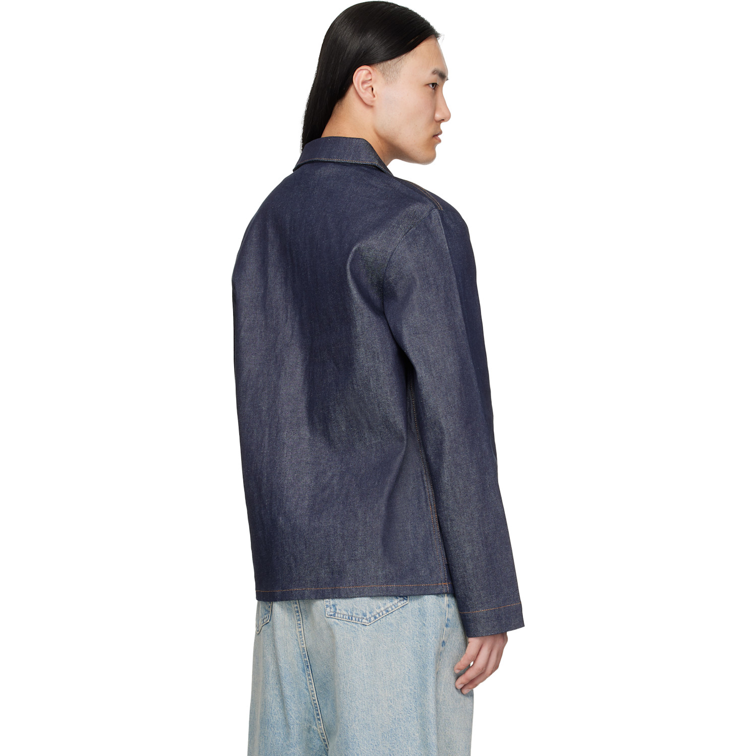 A.p.c. Indigo Kerlouan Logo Denim Jacket 