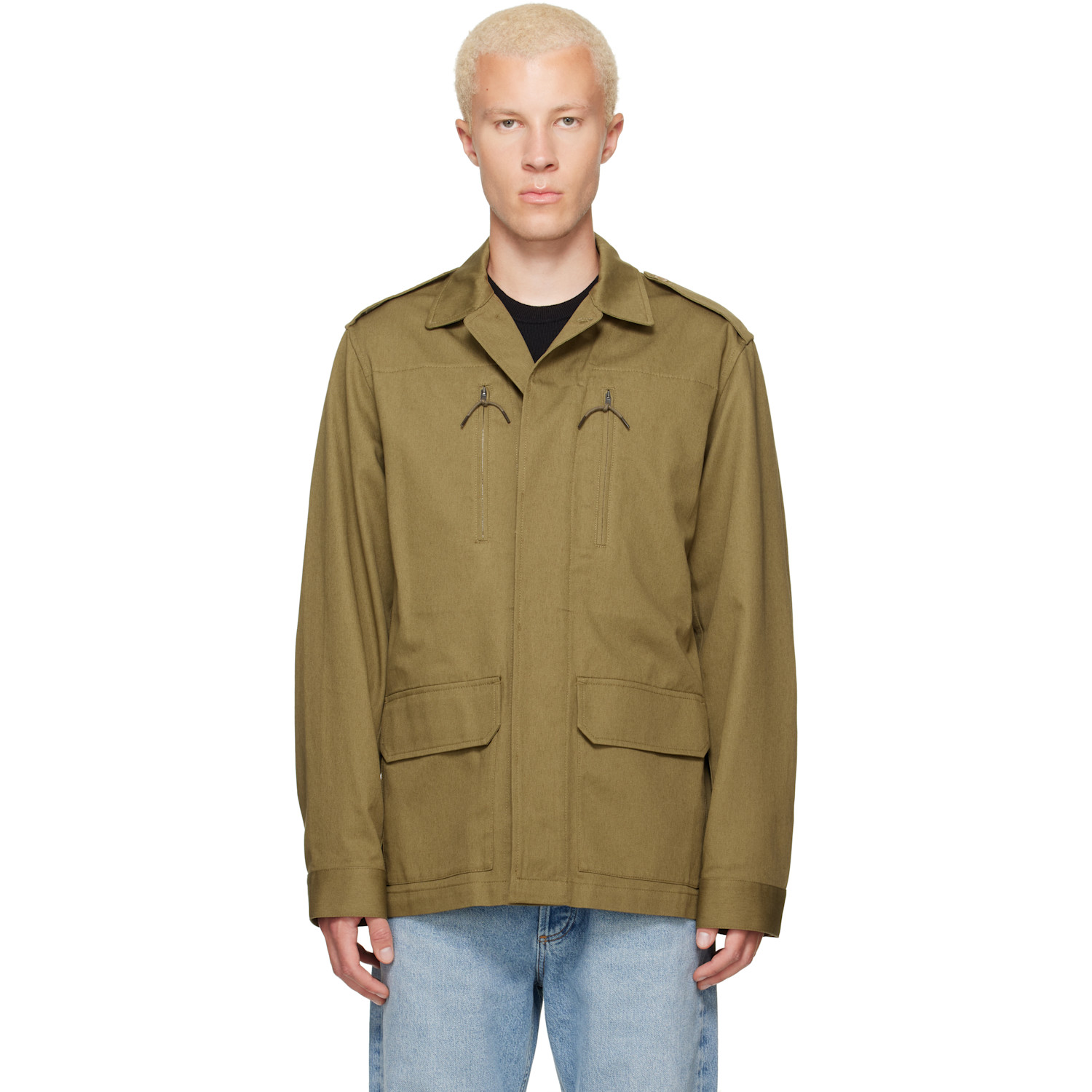 A.P.C. Khaki Military-Style Jacket