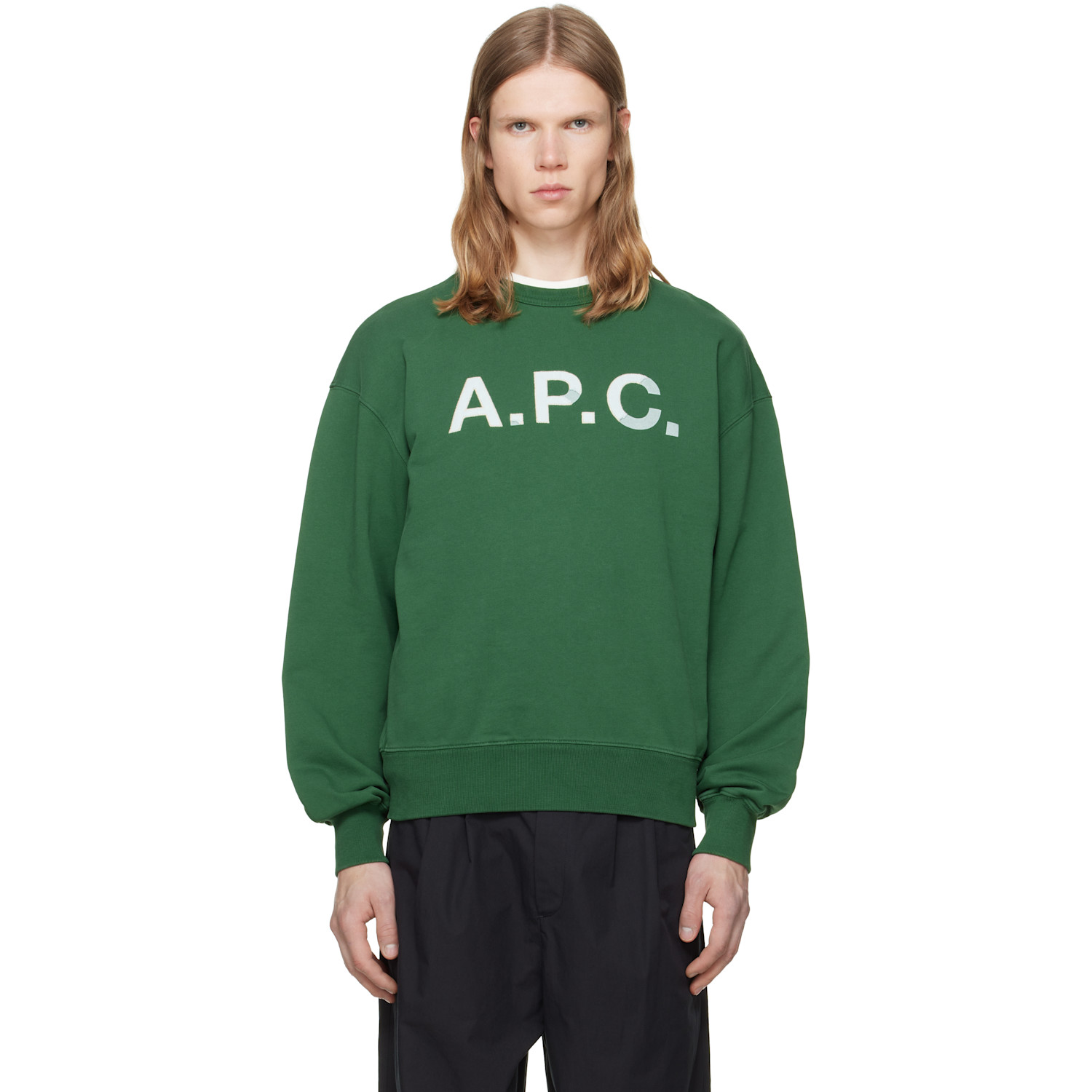 A.P.C. Green Vintage 'APC' Sweatshirt