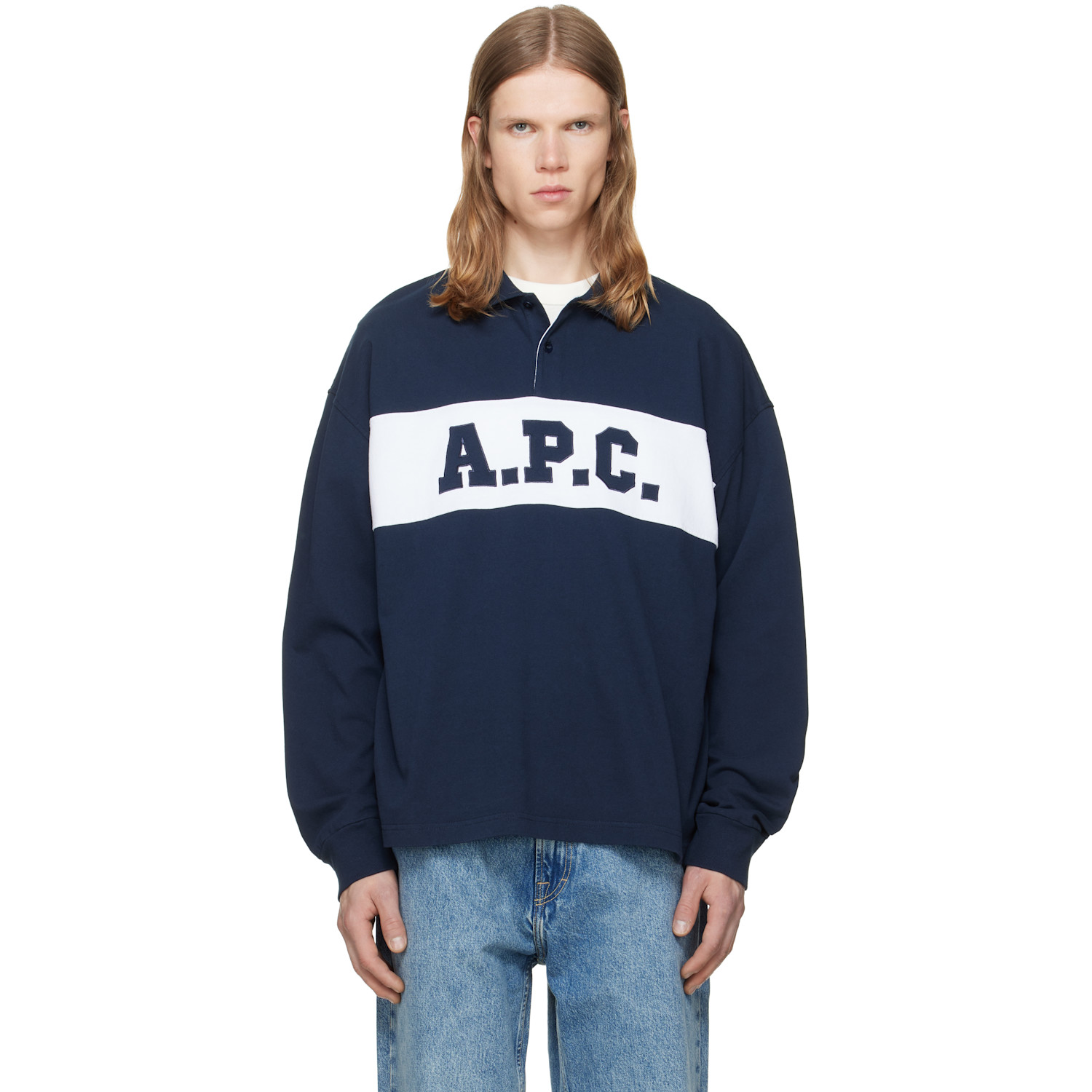 A.P.C. Navy Rugby Polo