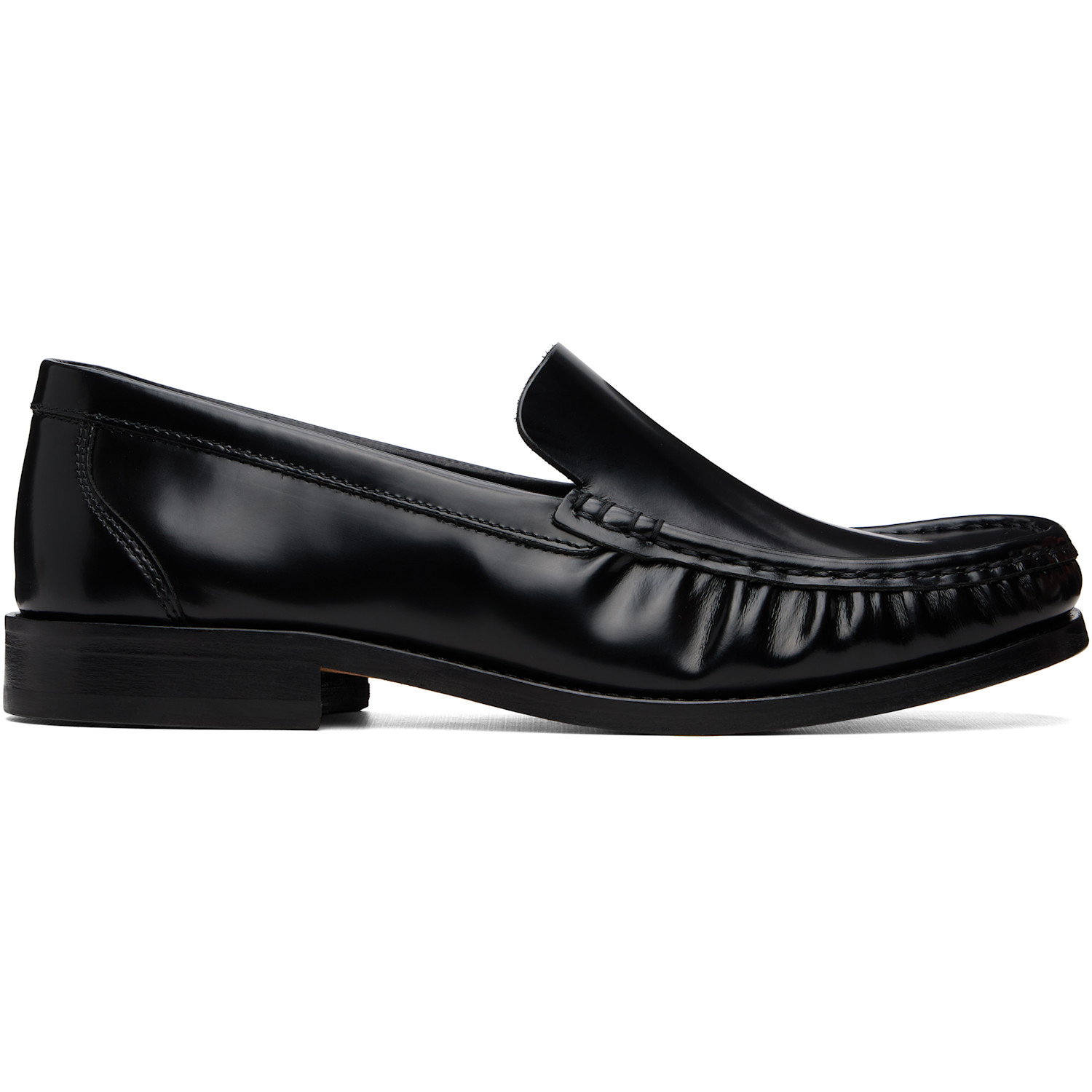 A.P.C. Black Leather Loafers