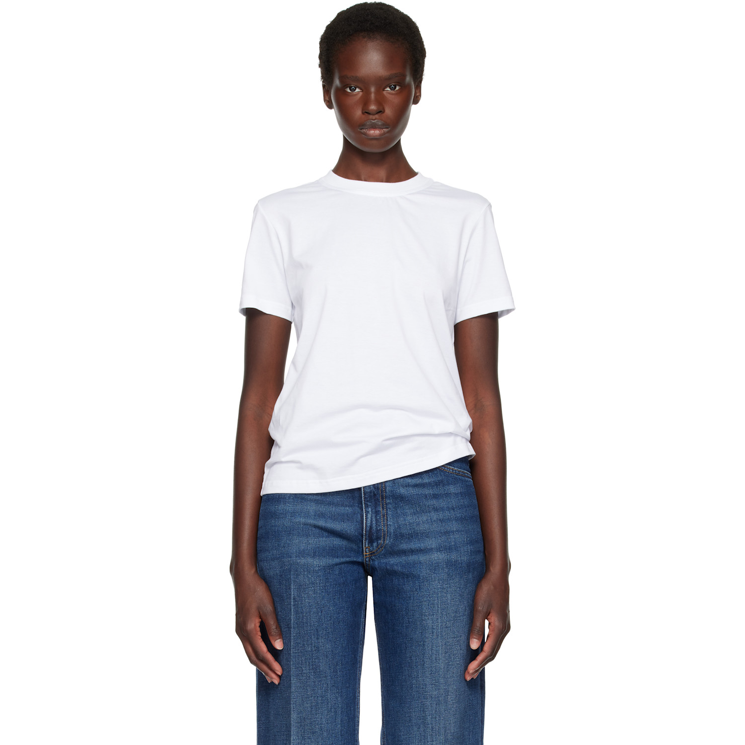 Lanvin White Cotton Ribbon Detail T-shirt