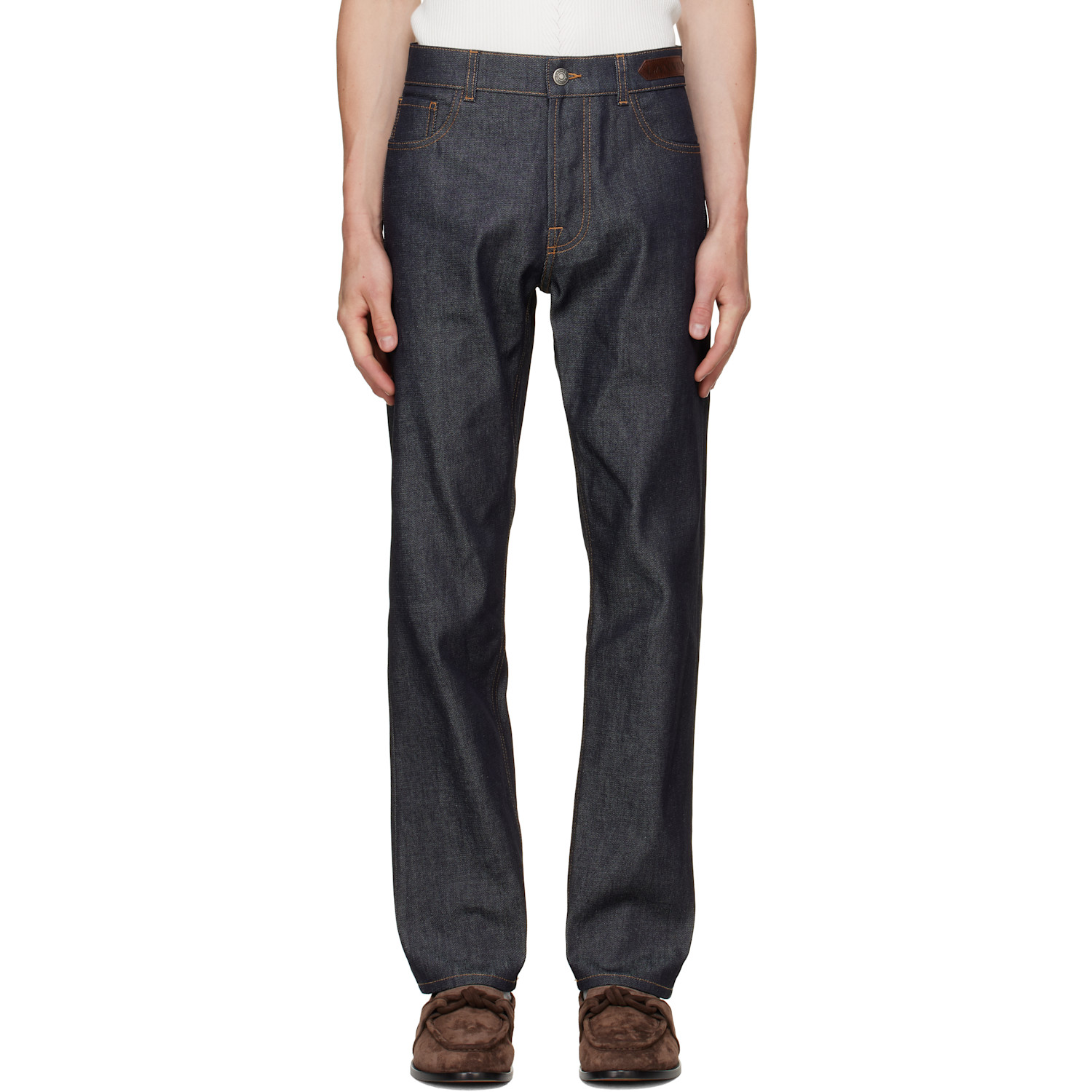 Lanvin Navy Straight-Leg Jeans
