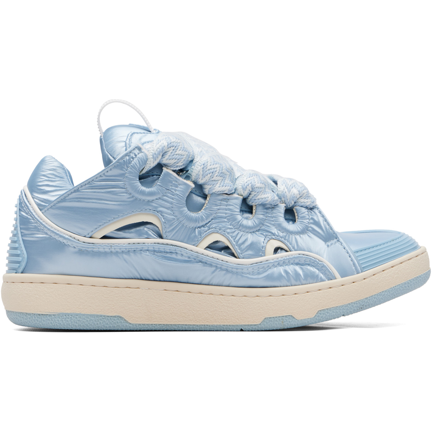 Lanvin Blue Nylon Curb Sneakers