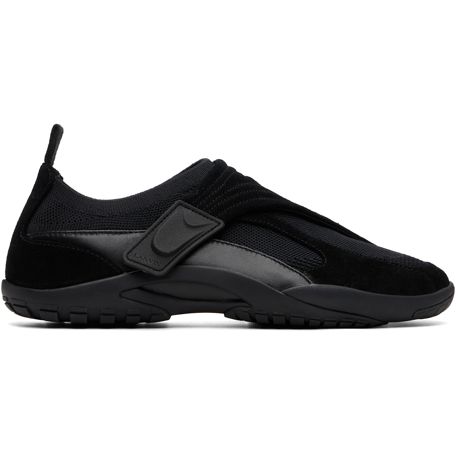 Lanvin Black LNV1 Knit & Suede Sneakers