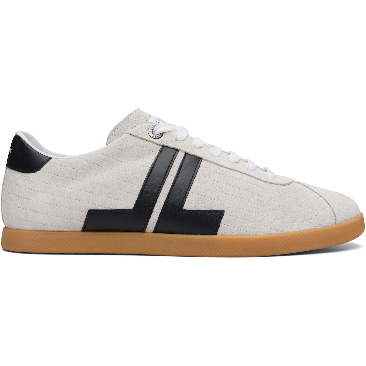Lanvin Off-White & Black Glen 2.0 Leather Sneakers