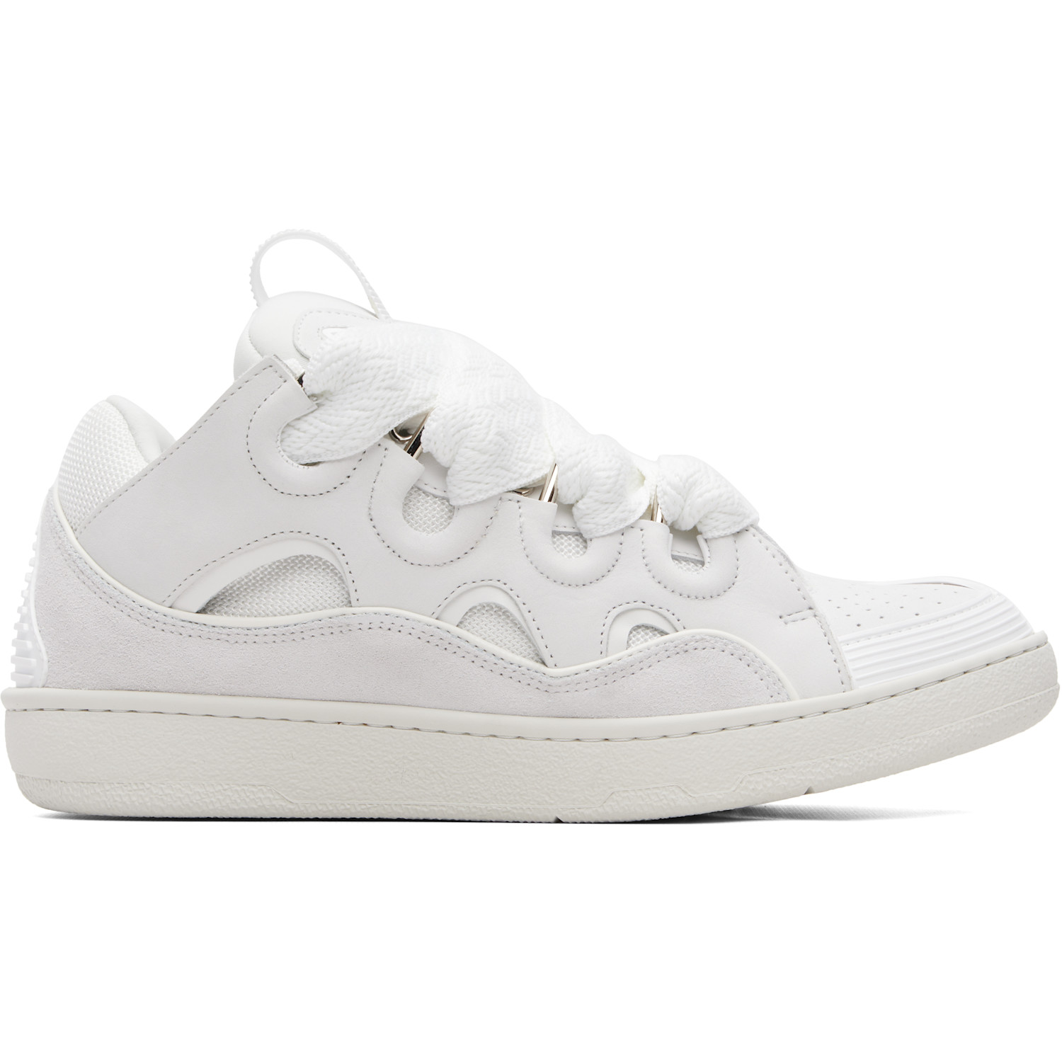 Lanvin White Curb Sneakers