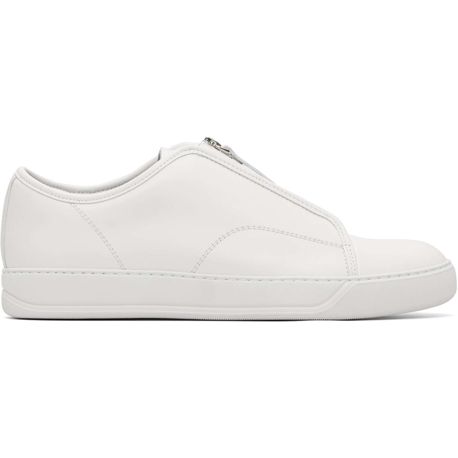 Lanvin White DBB1 Zip Sneakers