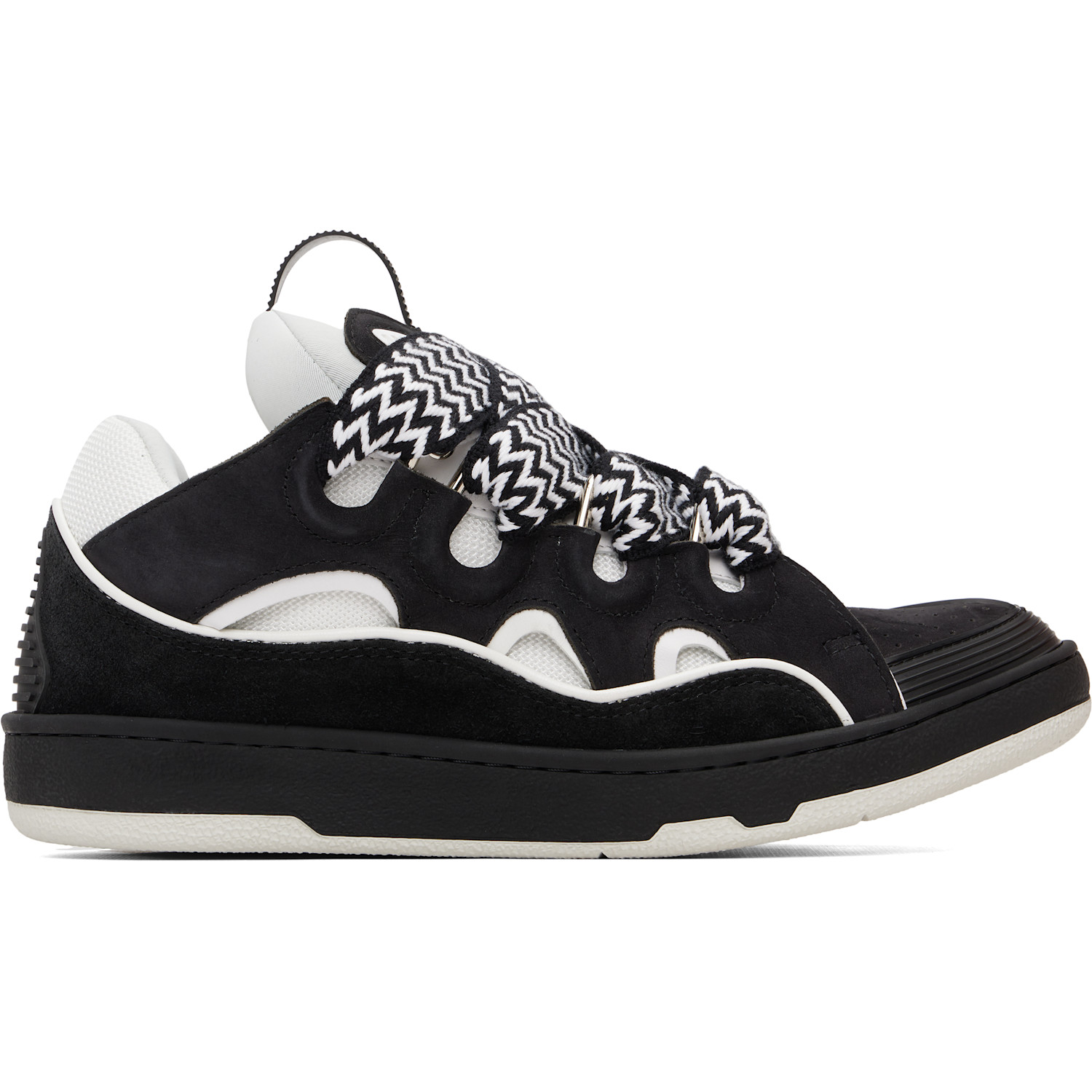 Lanvin Black & White Curb Sneakers