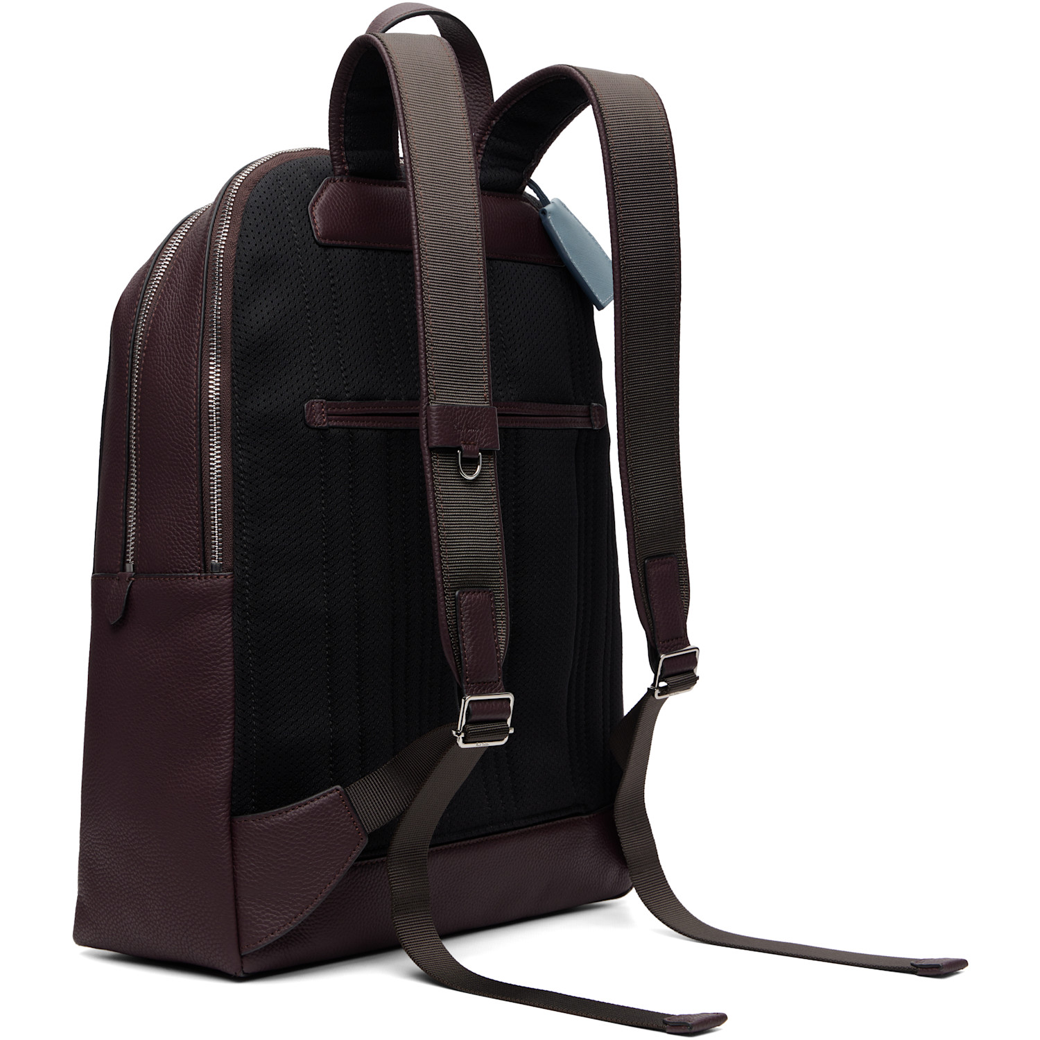 Paul Smith Burgundy Leather Backpack 