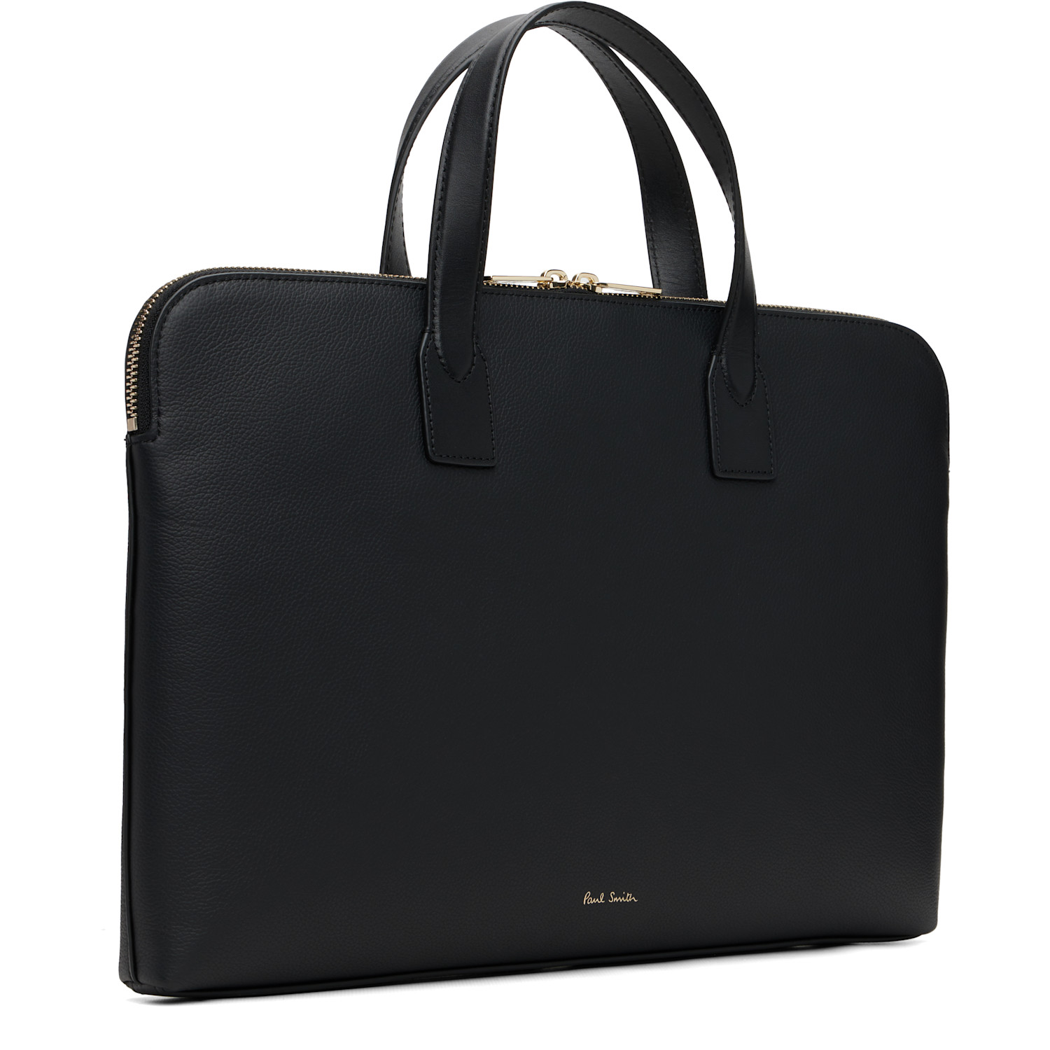  Paul Smith Black 'signature Stripe' Slim Folio Briefcase 