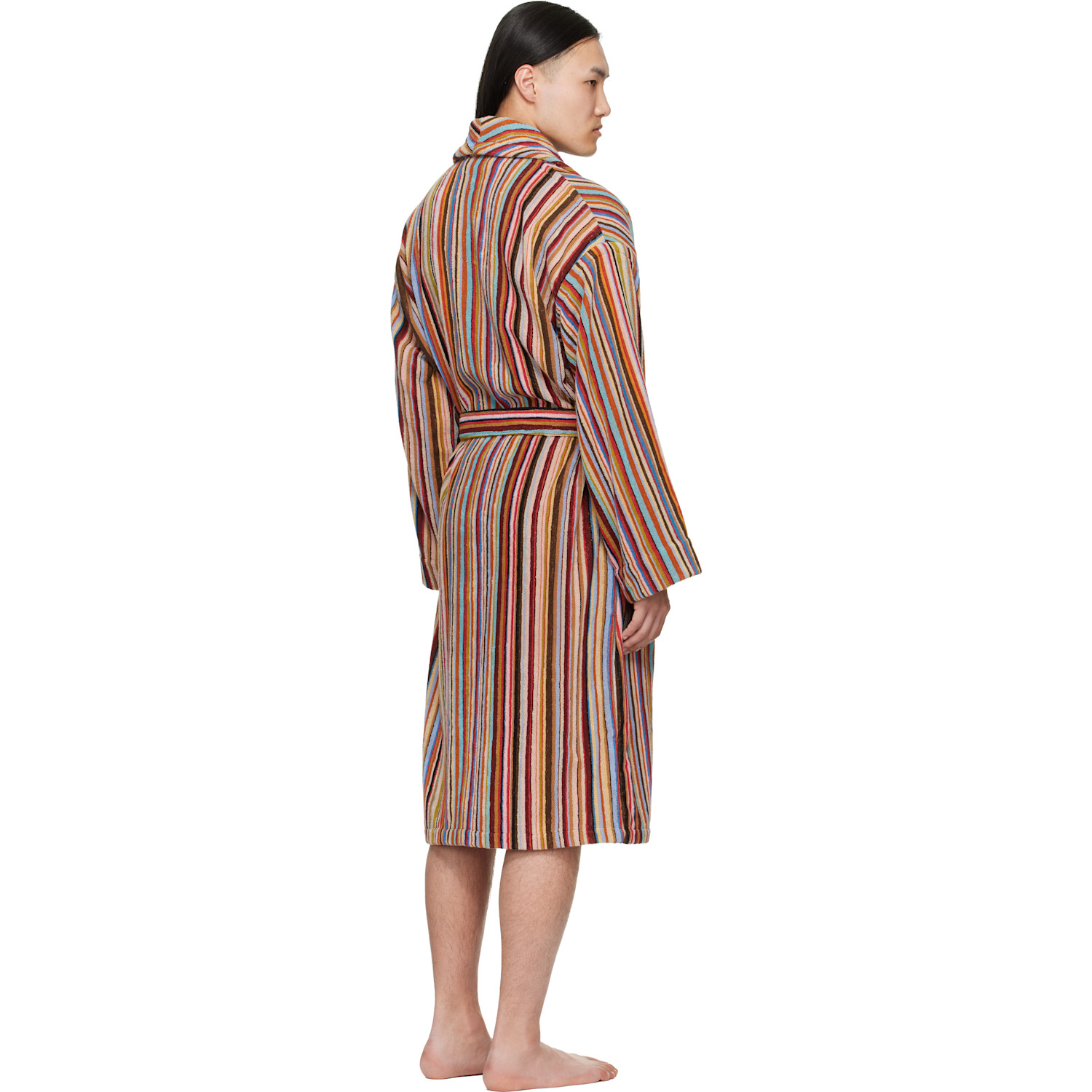  Paul Smith Multicolor 'signature Stripe' Woven Cotton Bathrobe 