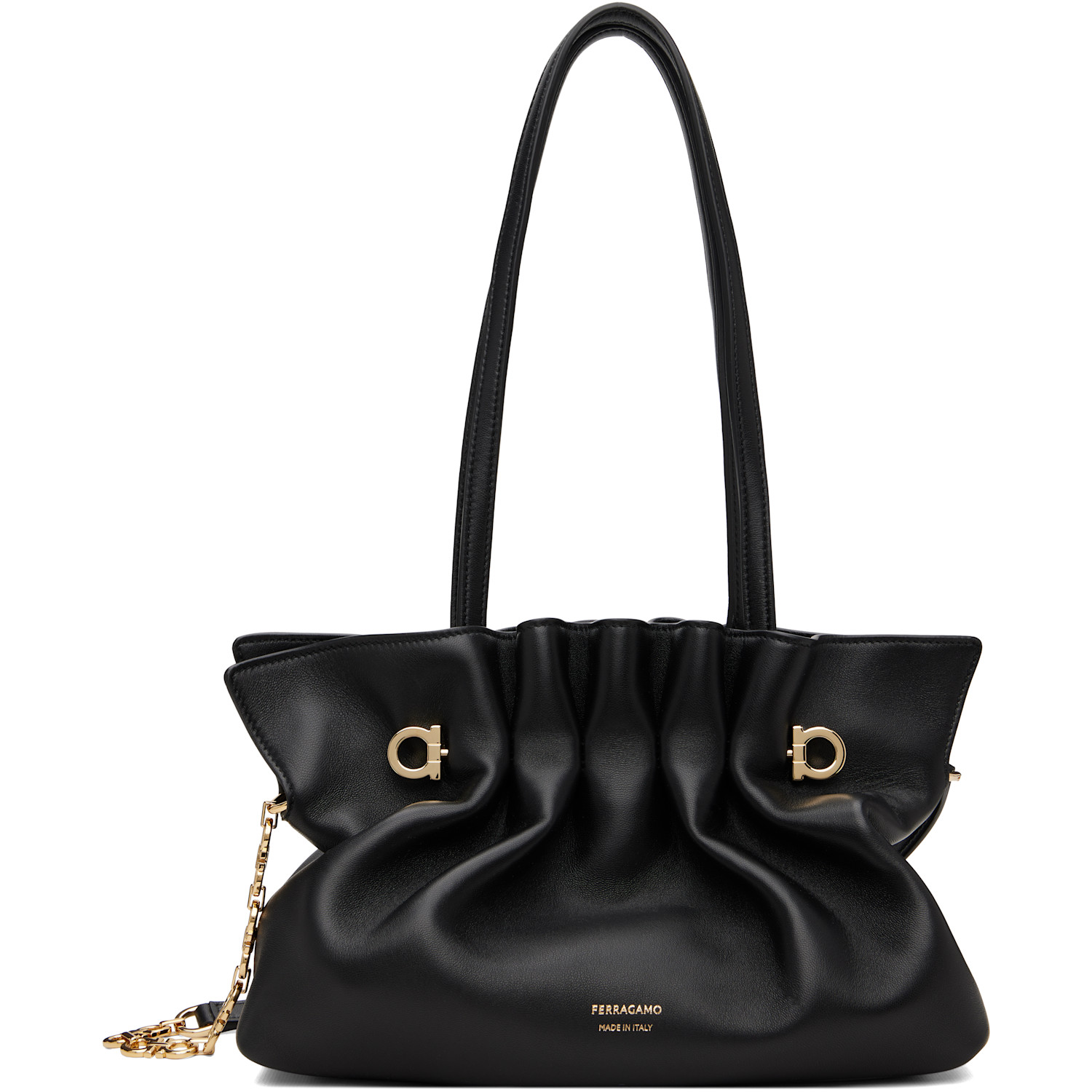 Ferragamo Black 'Ferragamo' Soft S Bag