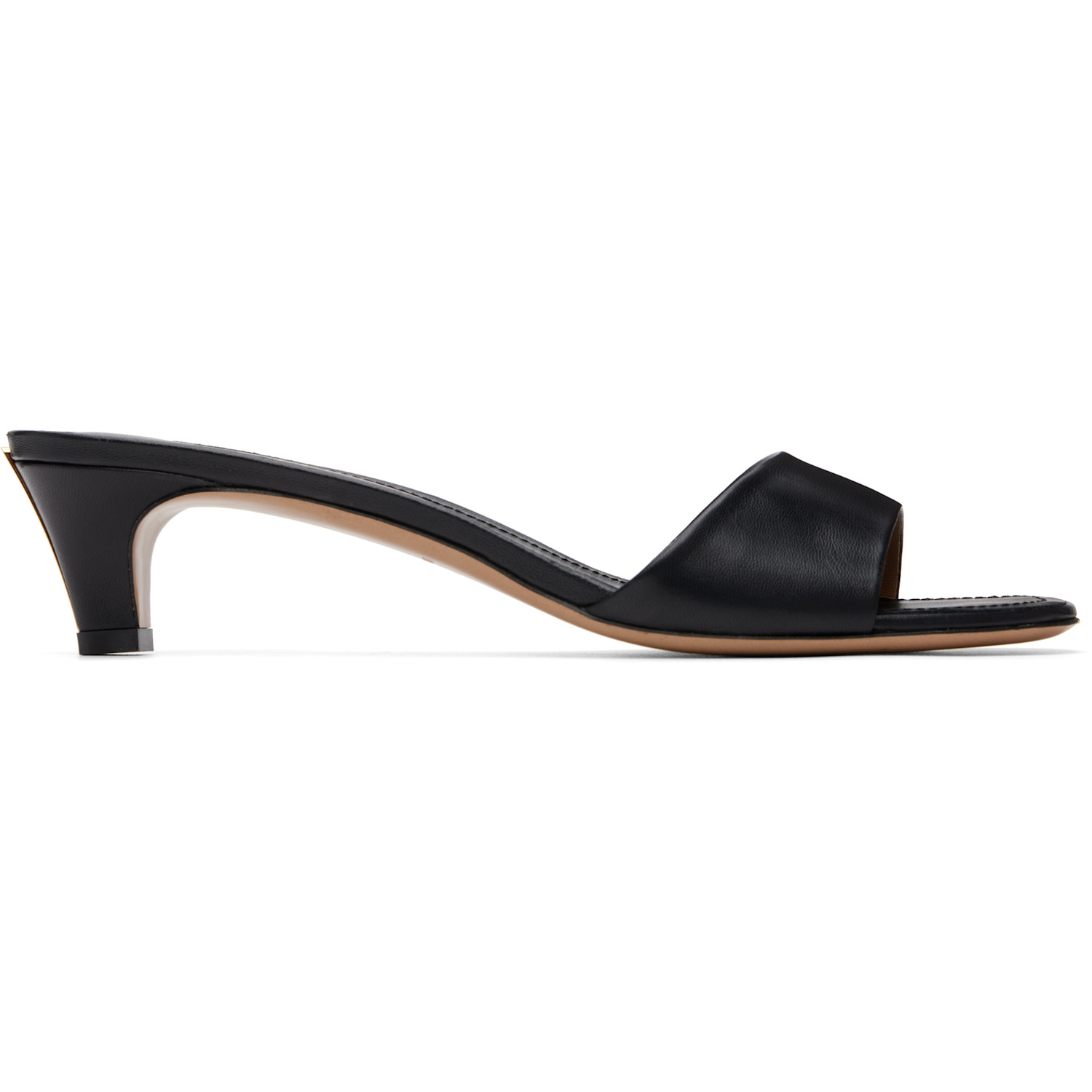 Ferragamo Black Low Heeled Sandals