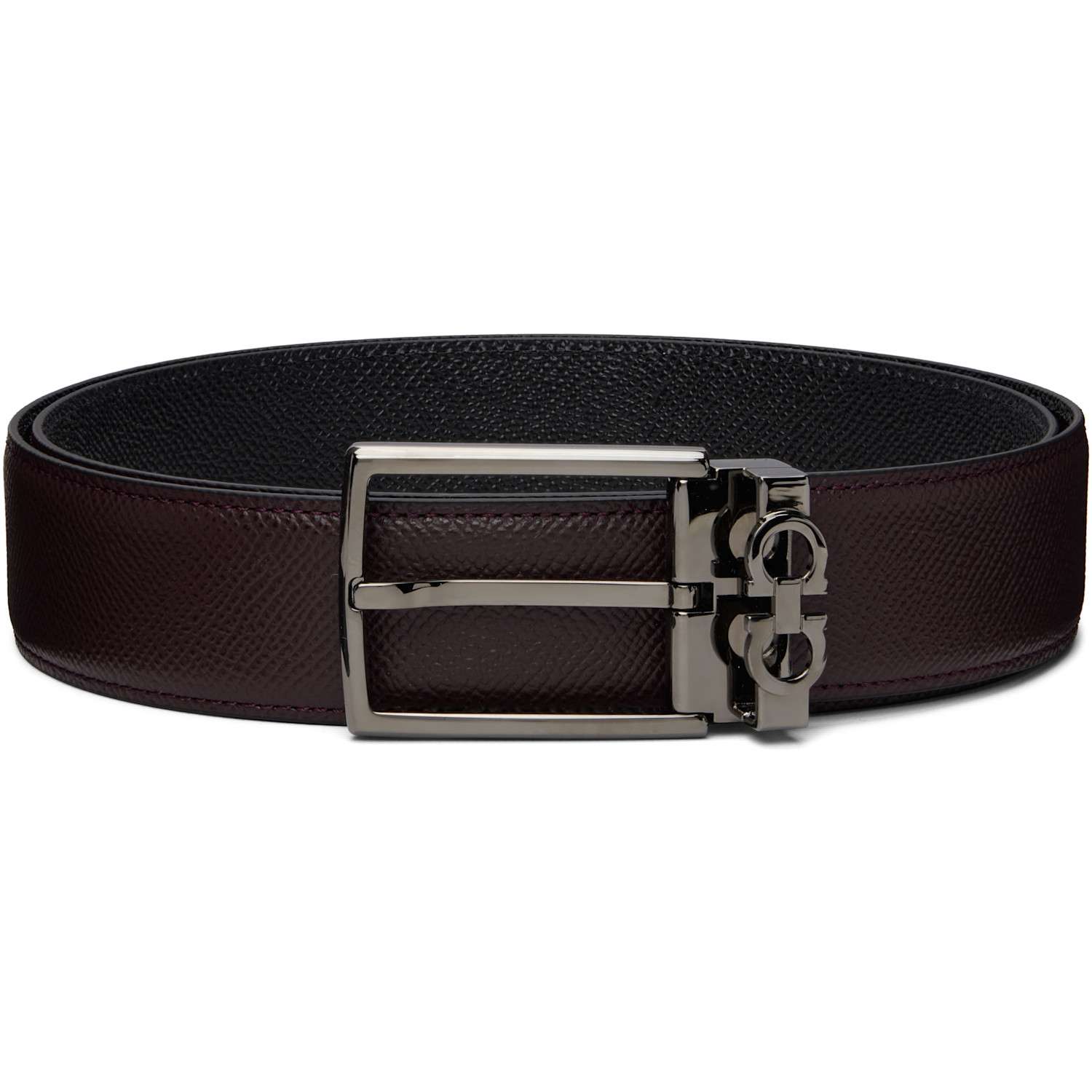 Ferragamo Brown Reversible & Adjustable Gancini Belt