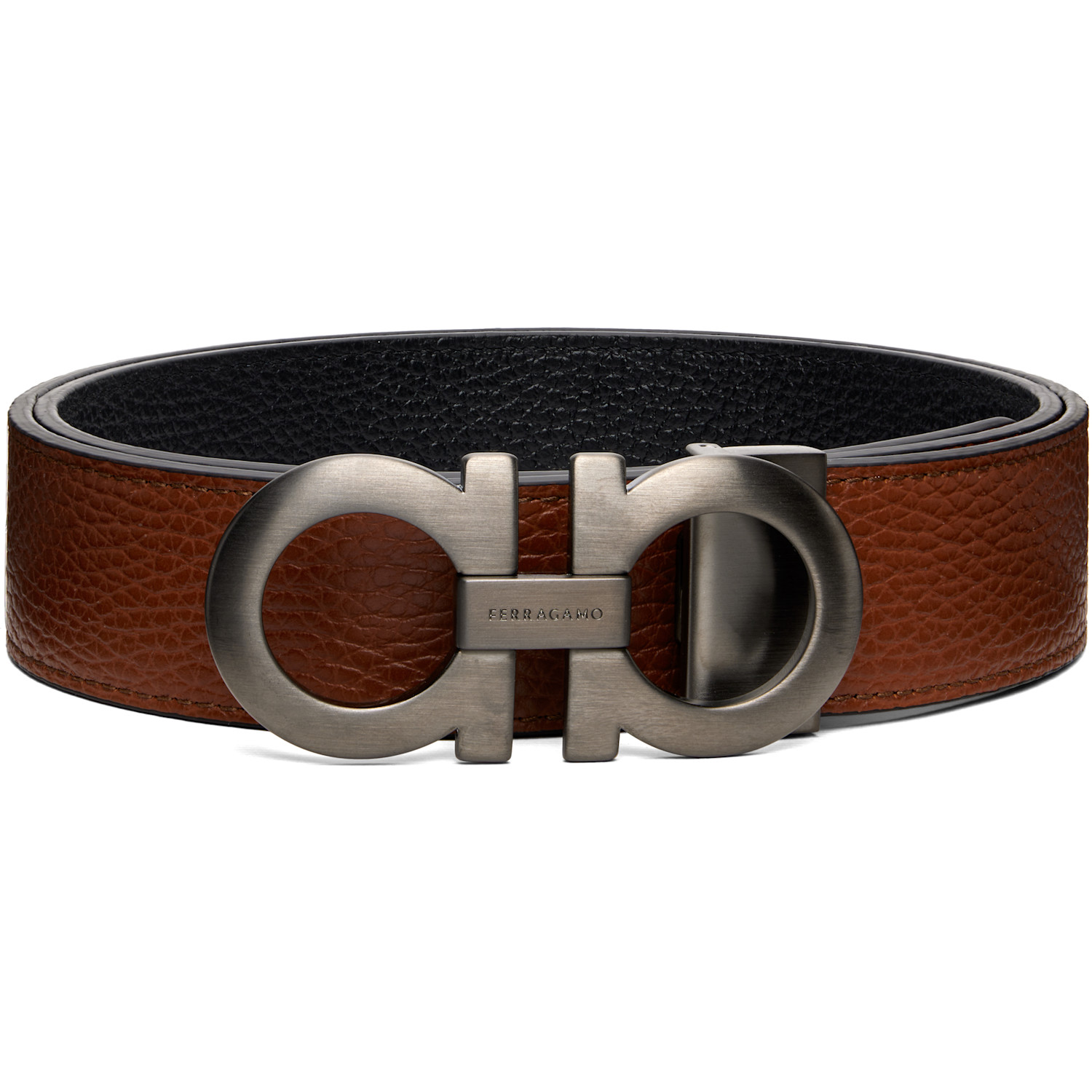 Ferragamo Tan Reversible & Adjustable Gancini Belt