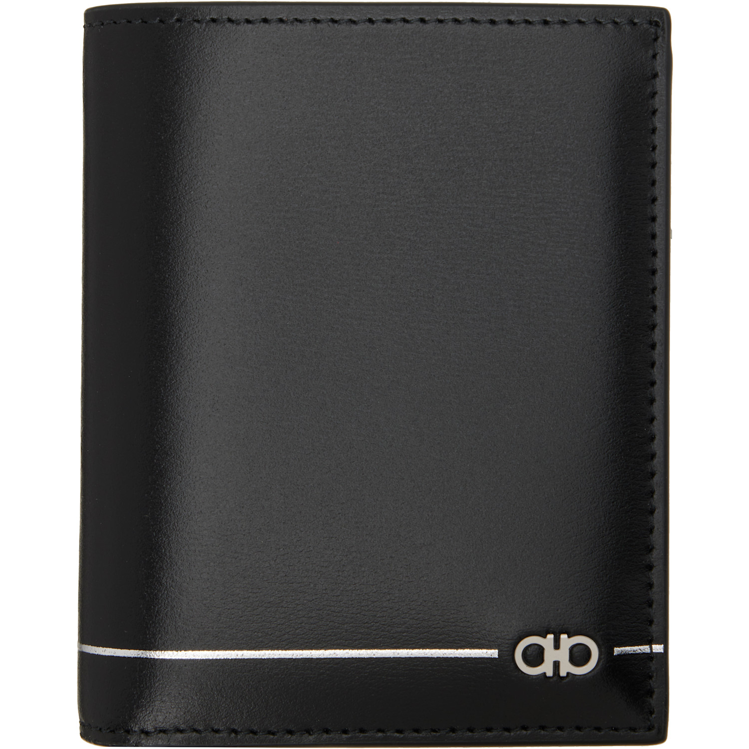 Ferragamo Black Gancini Credit Card Holder