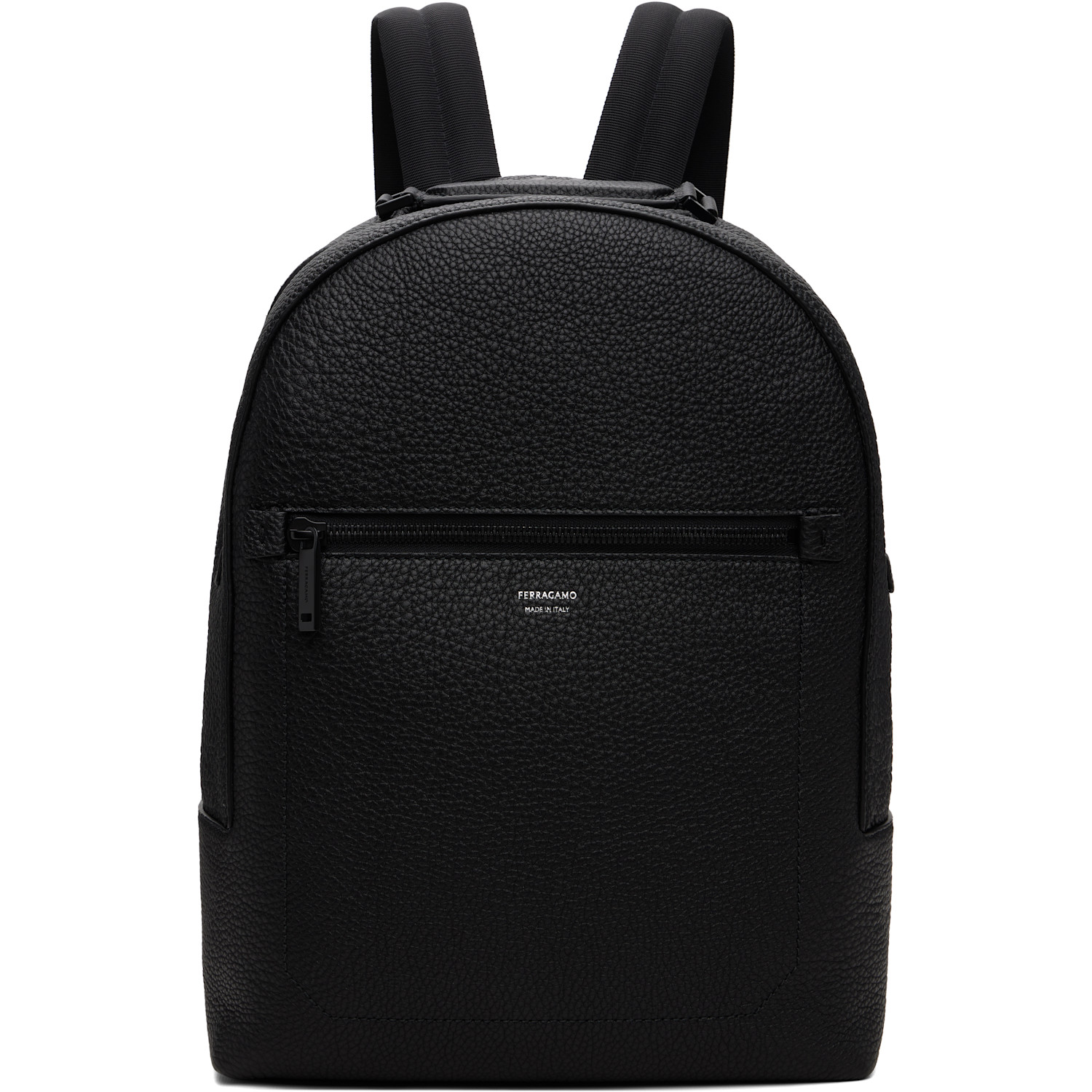 Ferragamo Black Leather Backpack