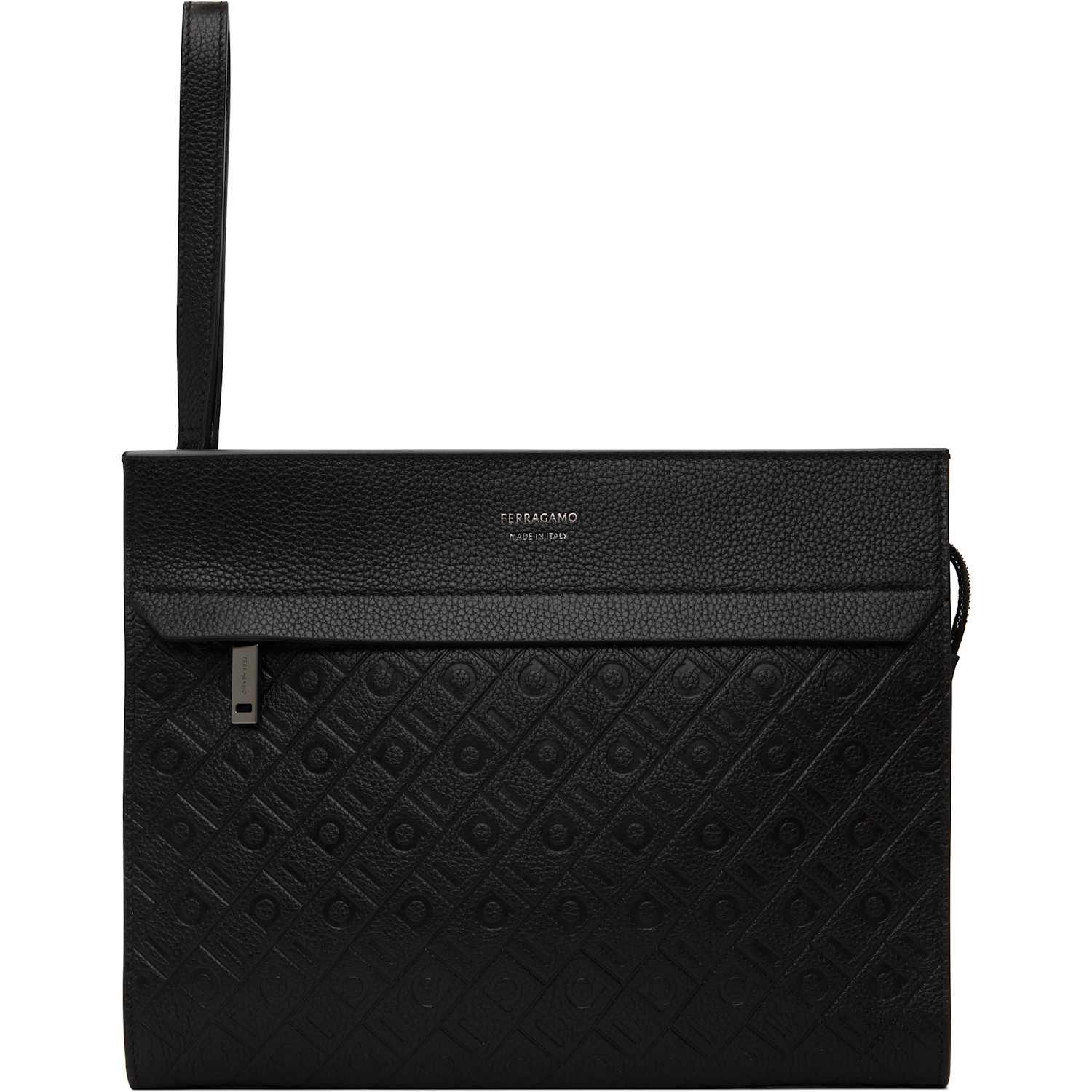 Ferragamo Black 'Ferragamo' Monogram Pouch