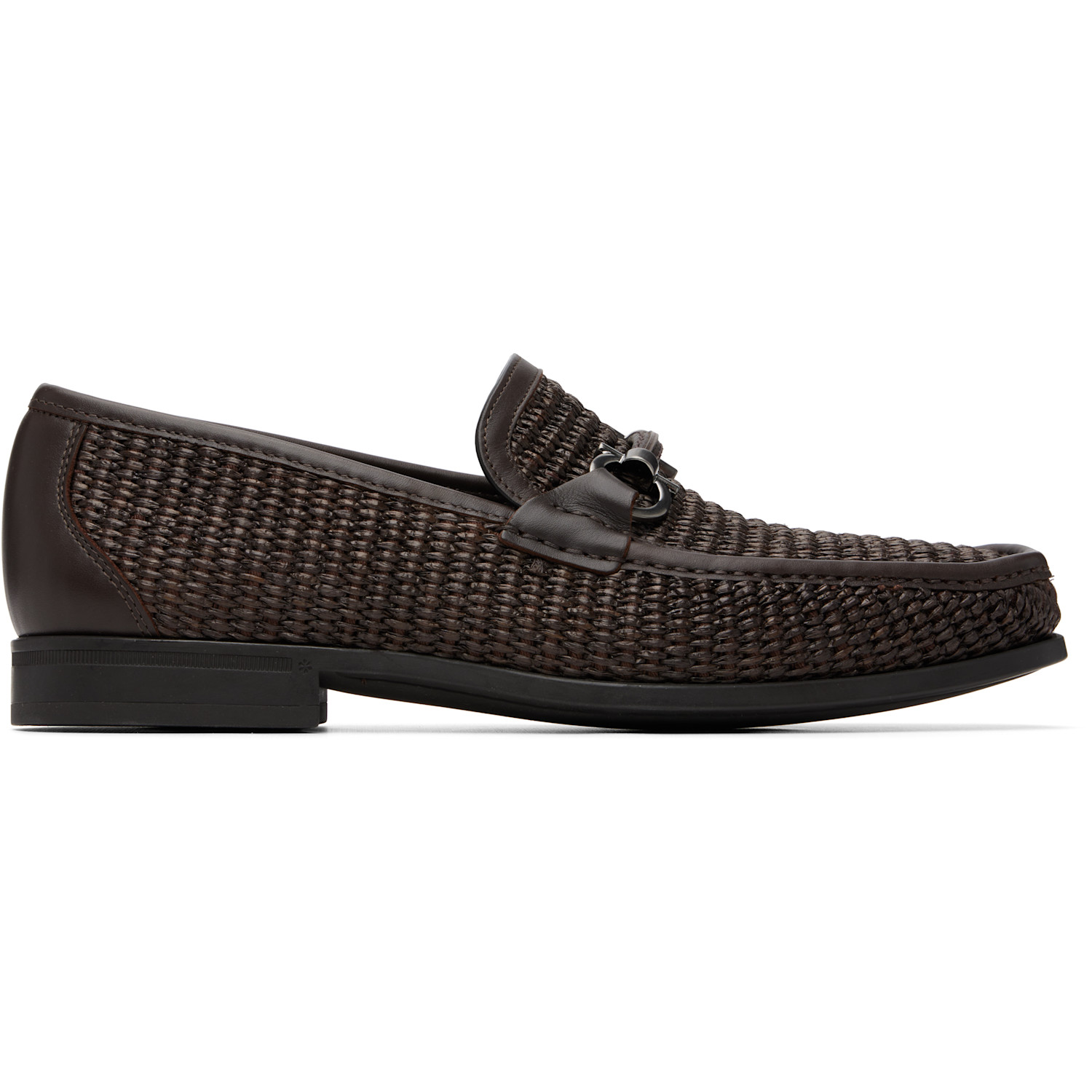 Ferragamo Brown Gancini Ornament Loafers