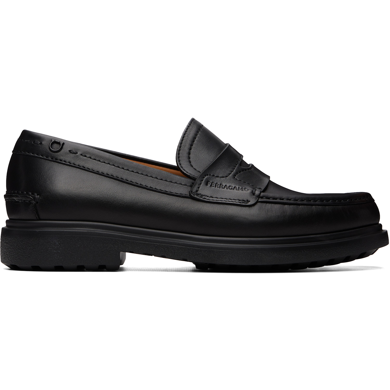 Ferragamo Black Brema Loafers