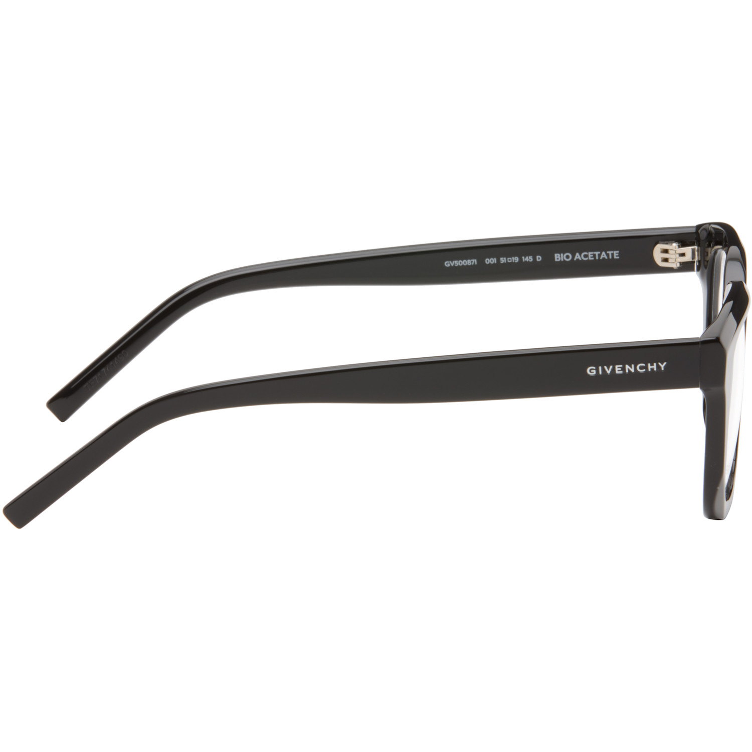  Givenchy Black Gv Day Rectangle Glasses 